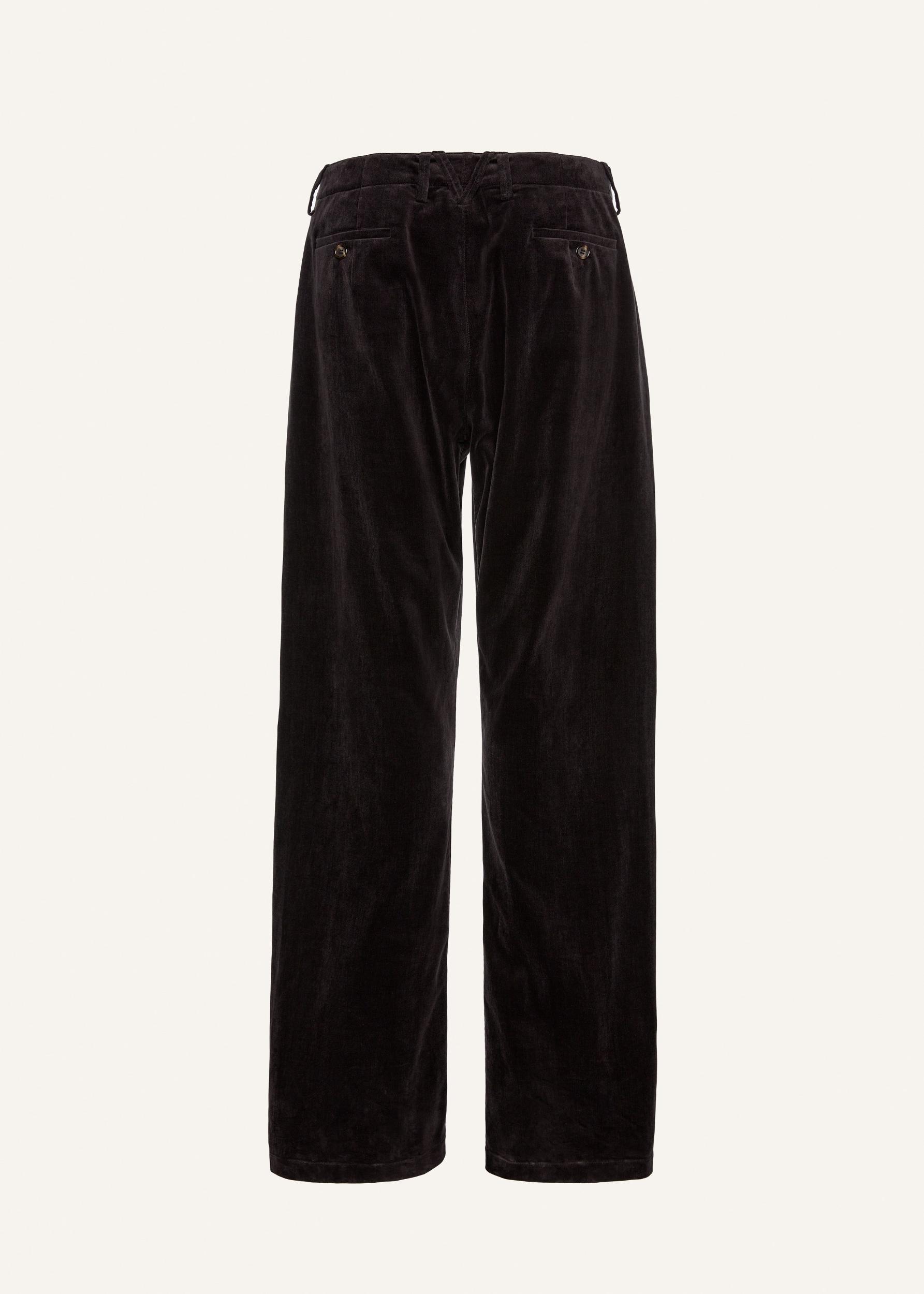 Wide-leg corduroy trousers in brown Product Image