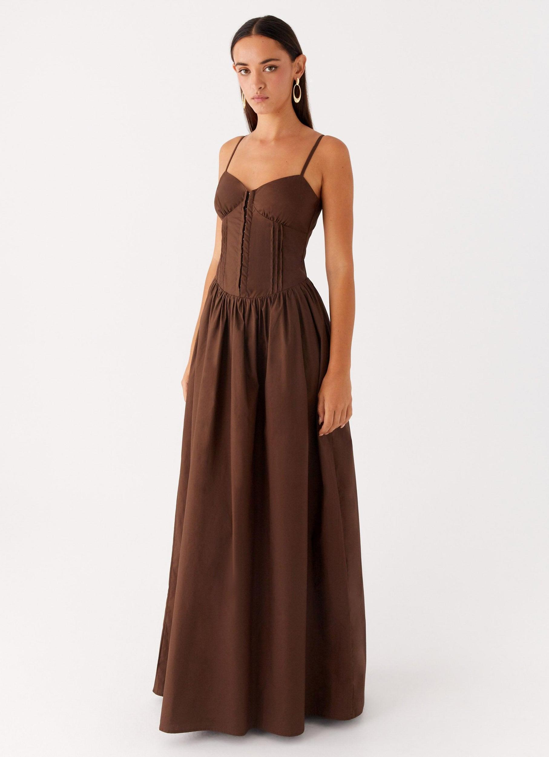 Cerys Maxi Dress - Chocolate Product Image