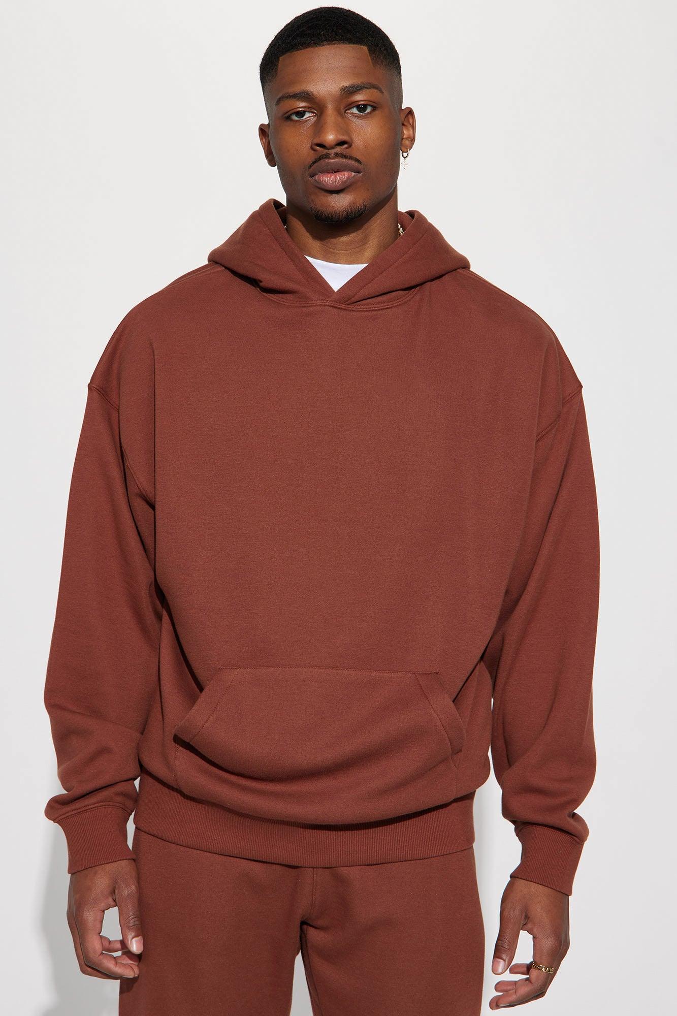 Tyson Oversized Heavyweight Hoodie - Brown Product Image