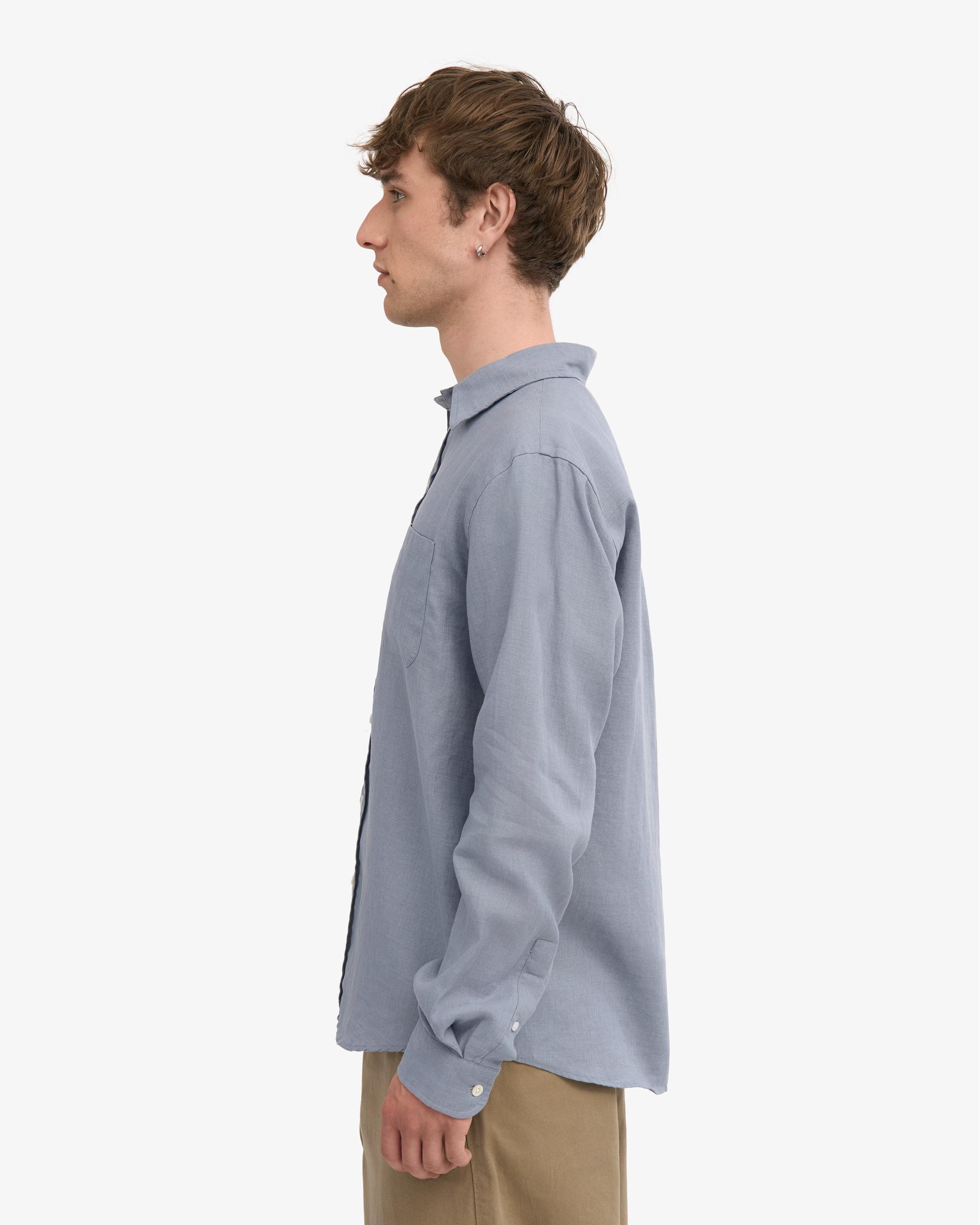 Linen Shirt - Steel Blue Product Image