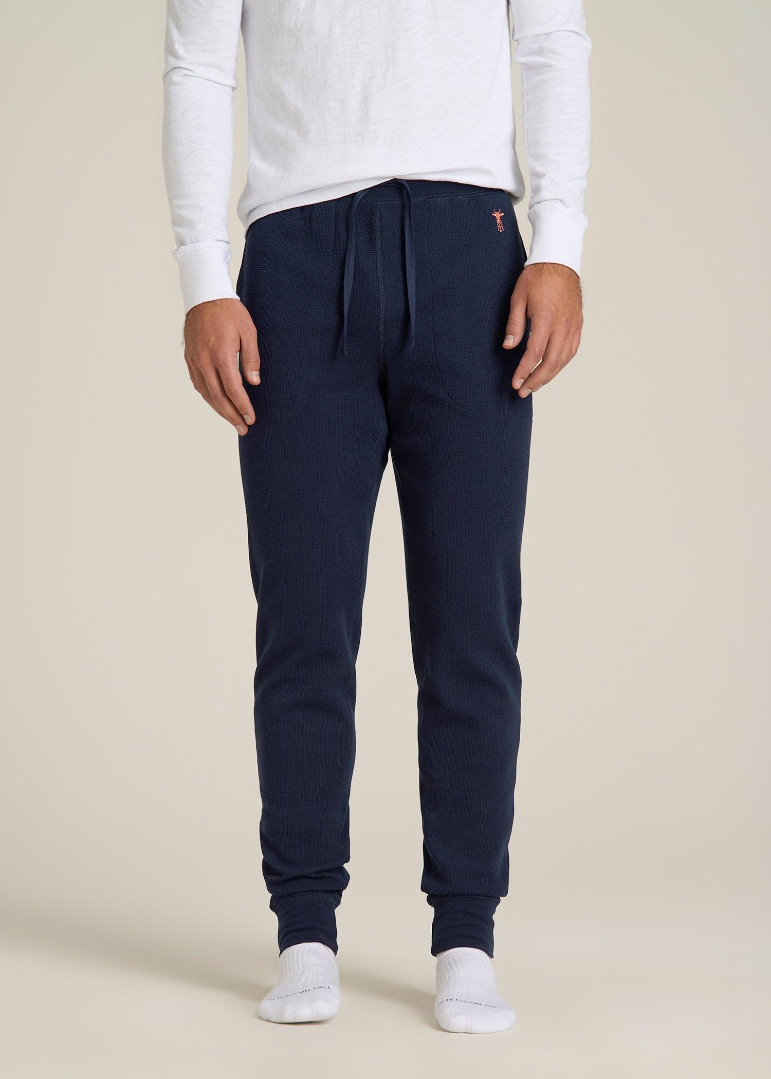 Waffle-Knit Lounge Jogger for Tall Men in Patriot Blue Male Product Image