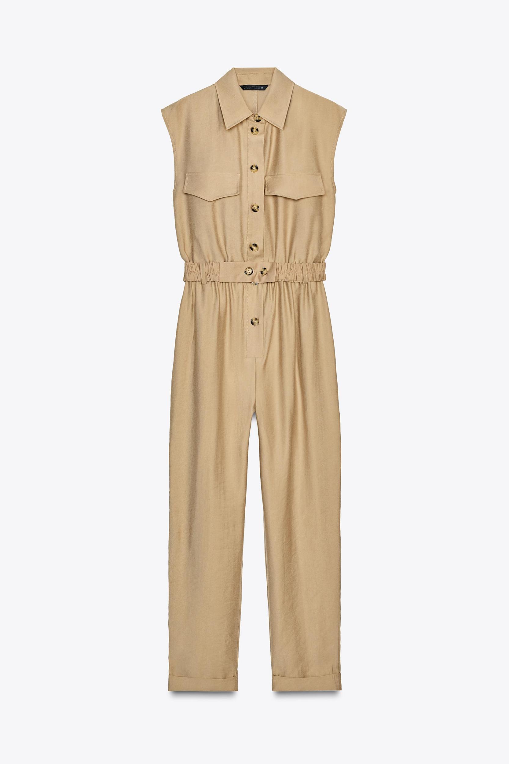 SLEEVELESS BELTED JUMPSUIT Product Image