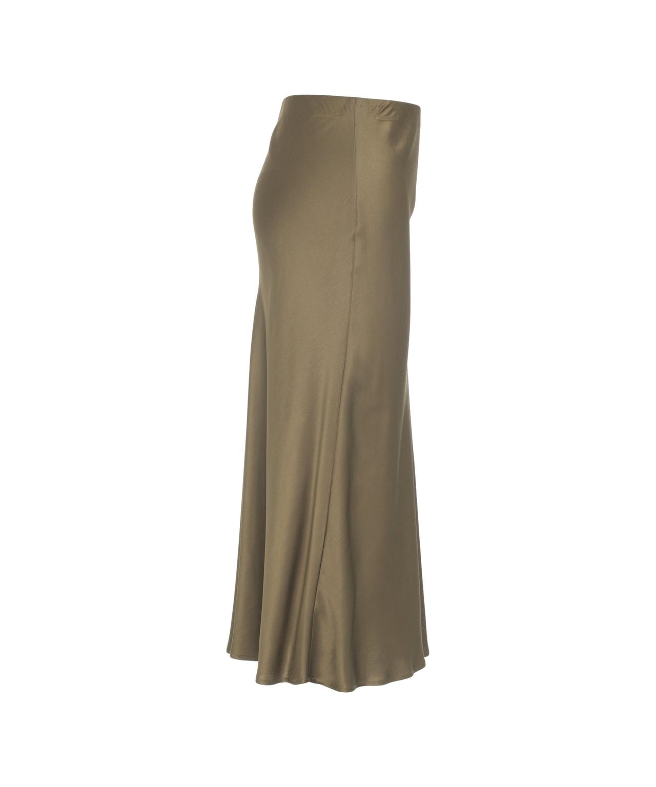 Satin midi skirt Product Image