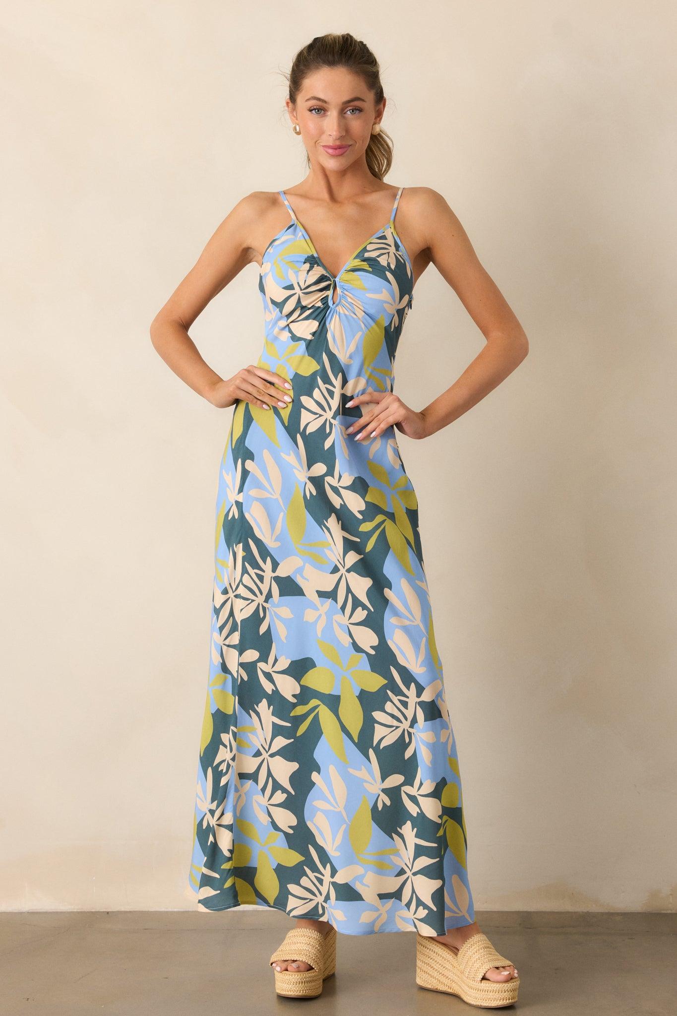 MINKPINK Artistic Garden Green Maxi Dress Product Image