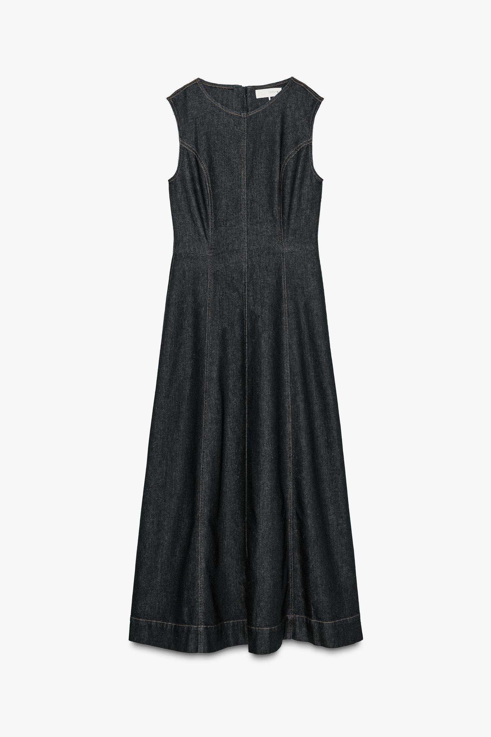 Z1975 SLEEVELESS DENIM MIDI DRESS Product Image