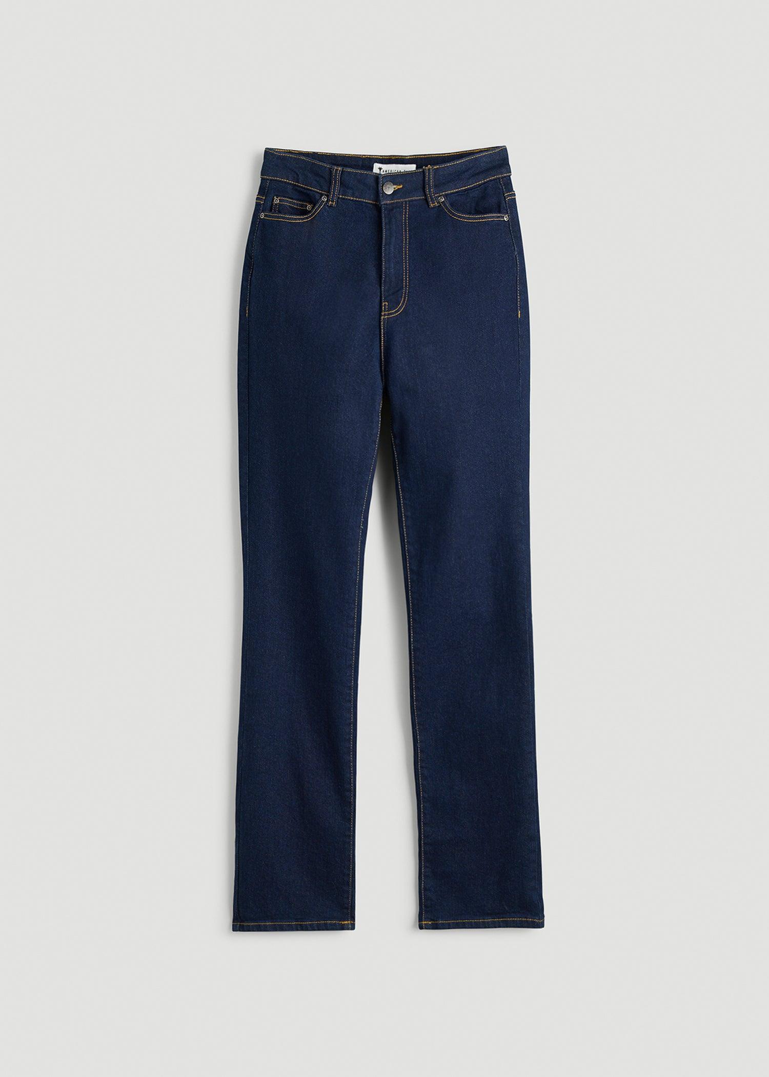 Harper High-Rise Straight Stretch Jeans for Tall Women in Ink Blue Female Product Image