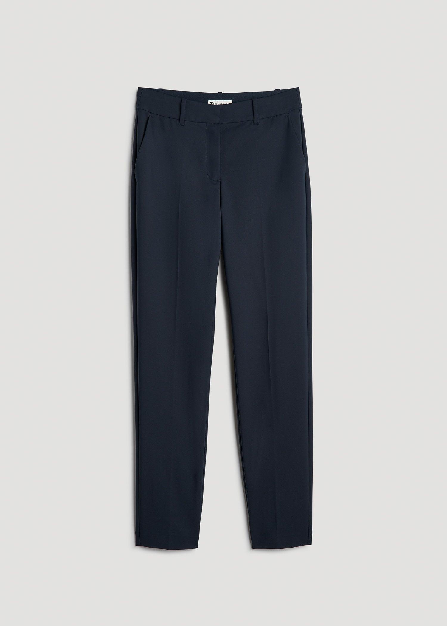 Flat Front Tapered Dress Pants for Tall Women in True Navy Female Product Image