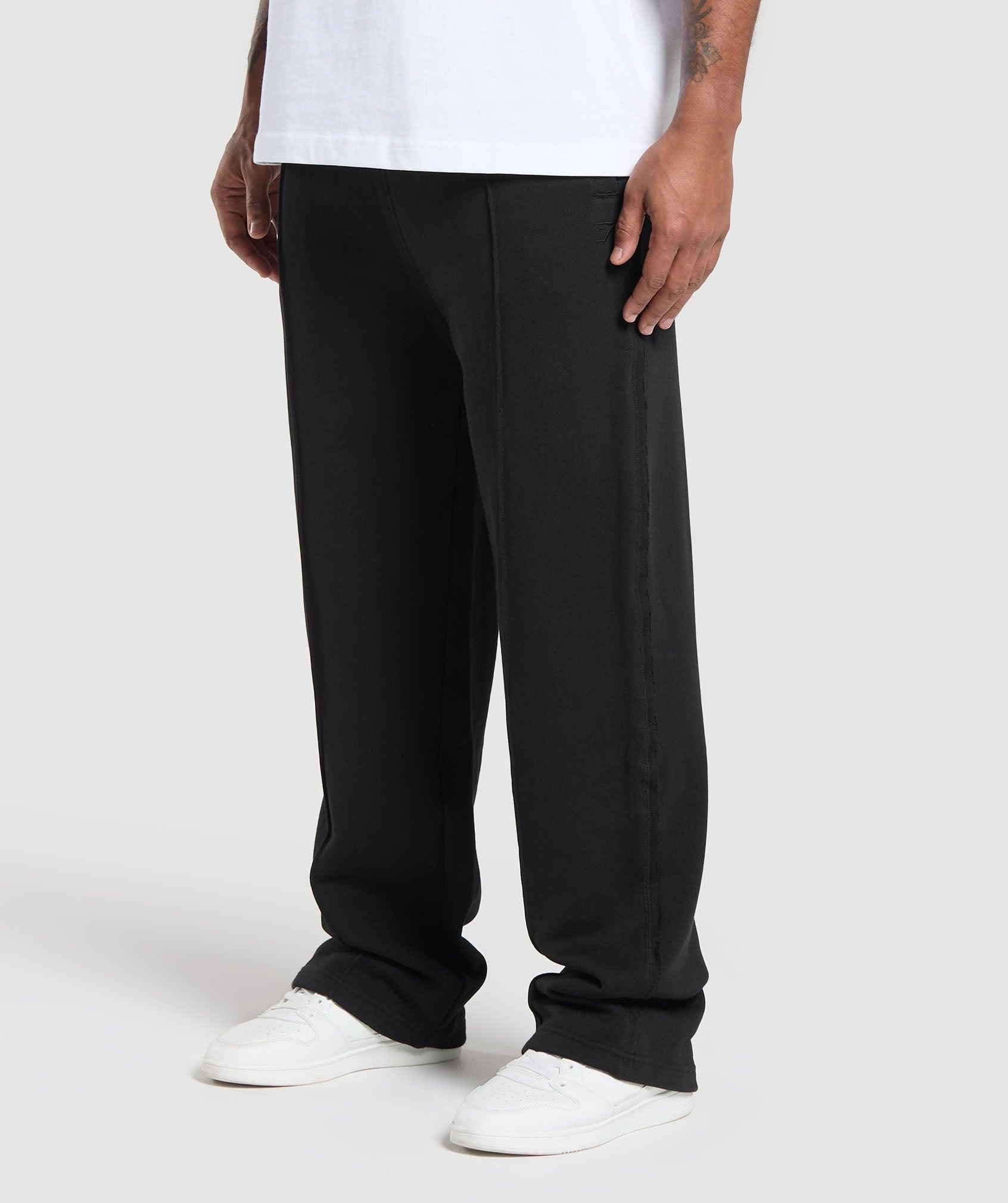 Gymshark Wide Leg Pants - Black Male Product Image