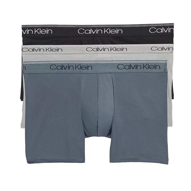 Men’s Calvin Klein 3-Pack Microfiber Stretch Low-Rise Trunks, Men's,  Product Image