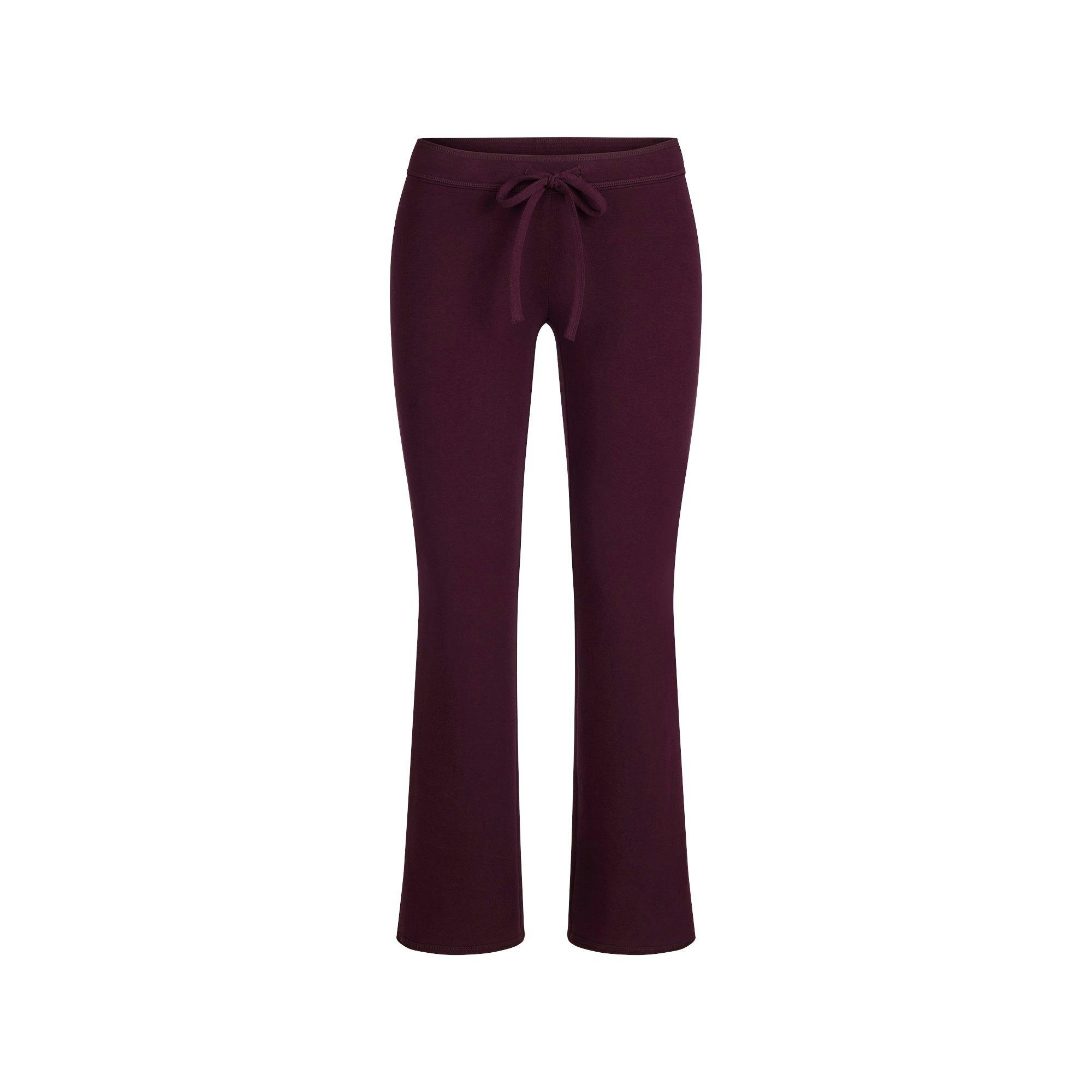 COTTON JERSEY LOW RISE CROP PANT | CURRANT Product Image