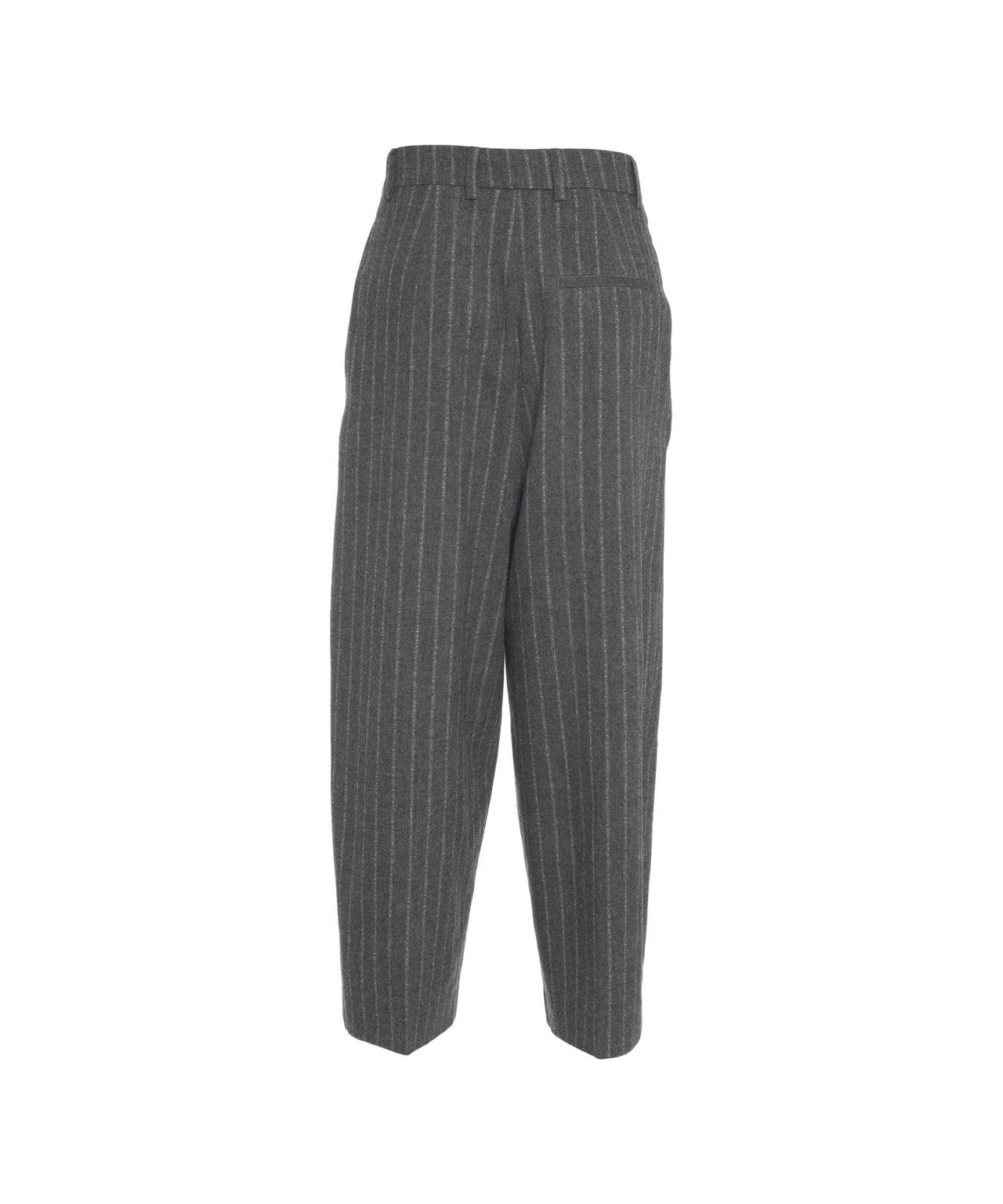 Pleated trousers with pinstripes Product Image