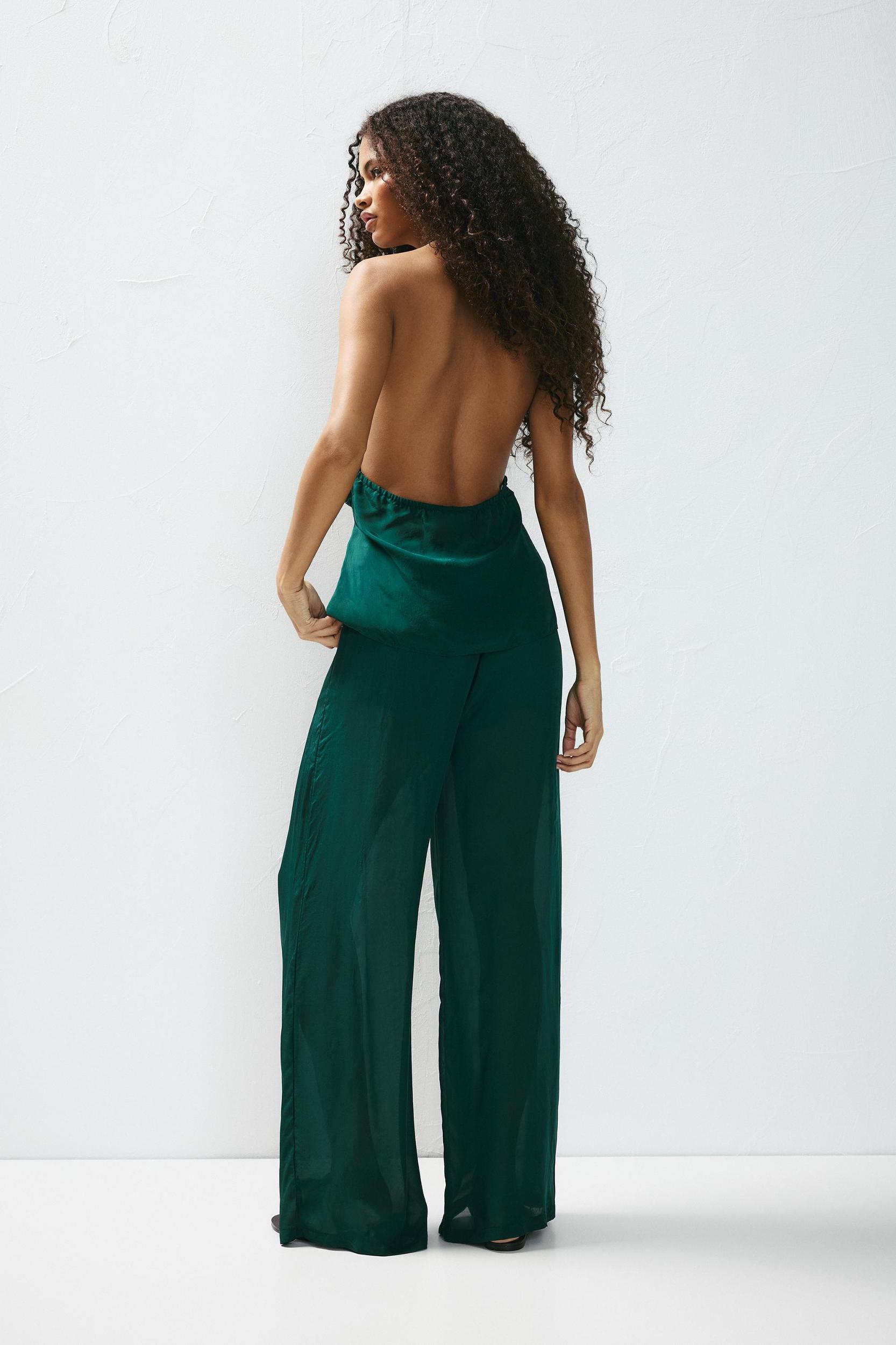 Wrap halter top with knot Product Image