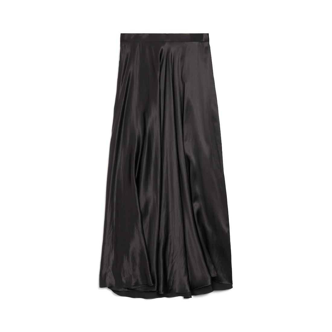 Women's Asymmetric Skirt  in Black Product Image