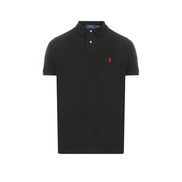 POLO RALPH LAUREN Embroidered-logo Polo Shirt In Black Product Image