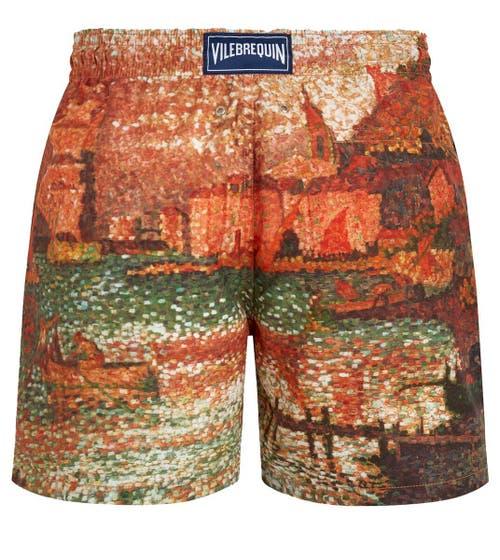 Mens Vilebrequin x Paul Signac Sortie Port Swim Trunks Product Image