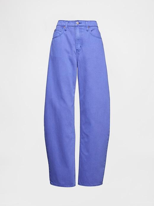 High Rise Barrel Jeans Product Image