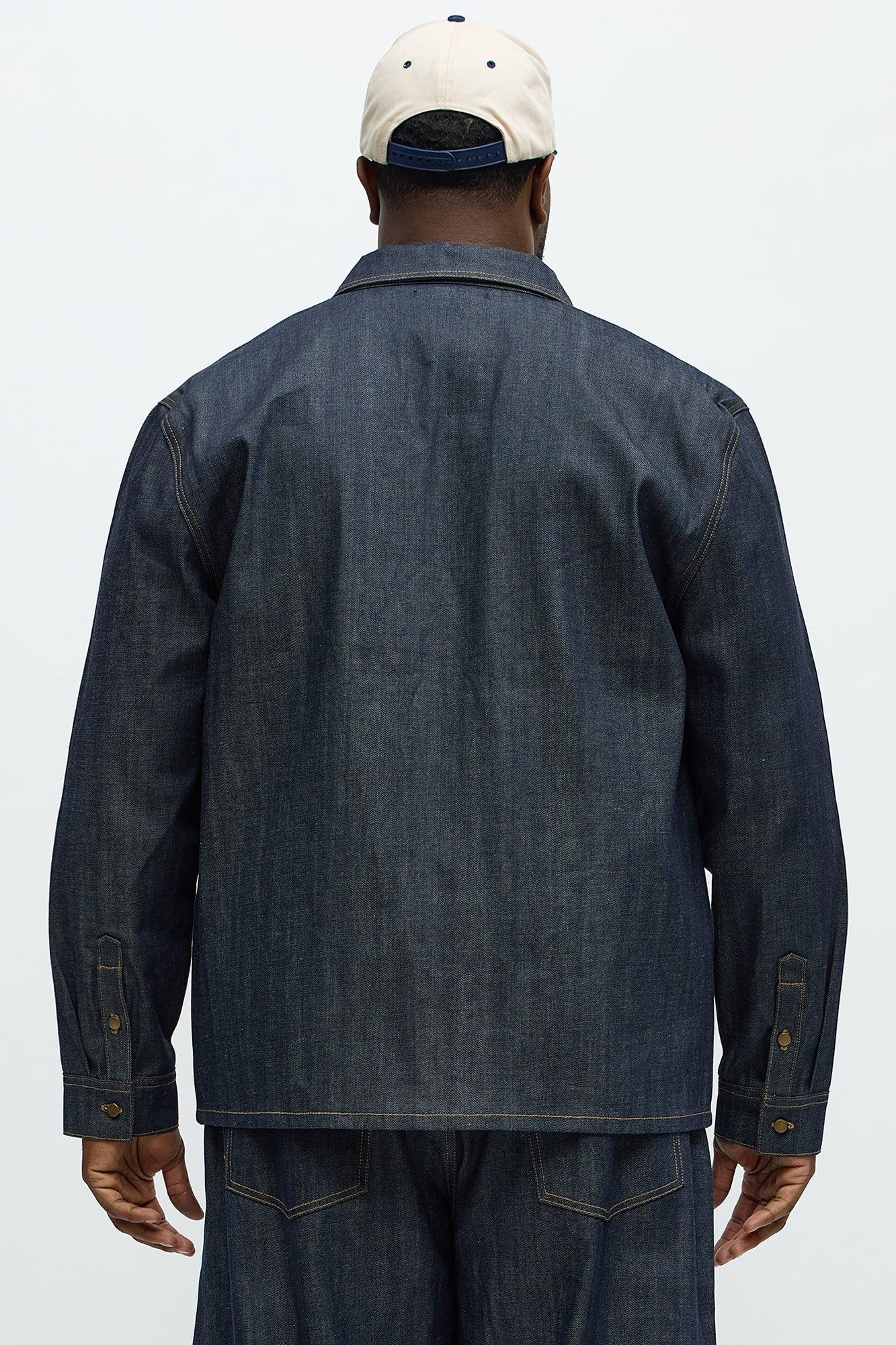 Raw Selvedge Work Denim Shirt - Indigo Male Product Image