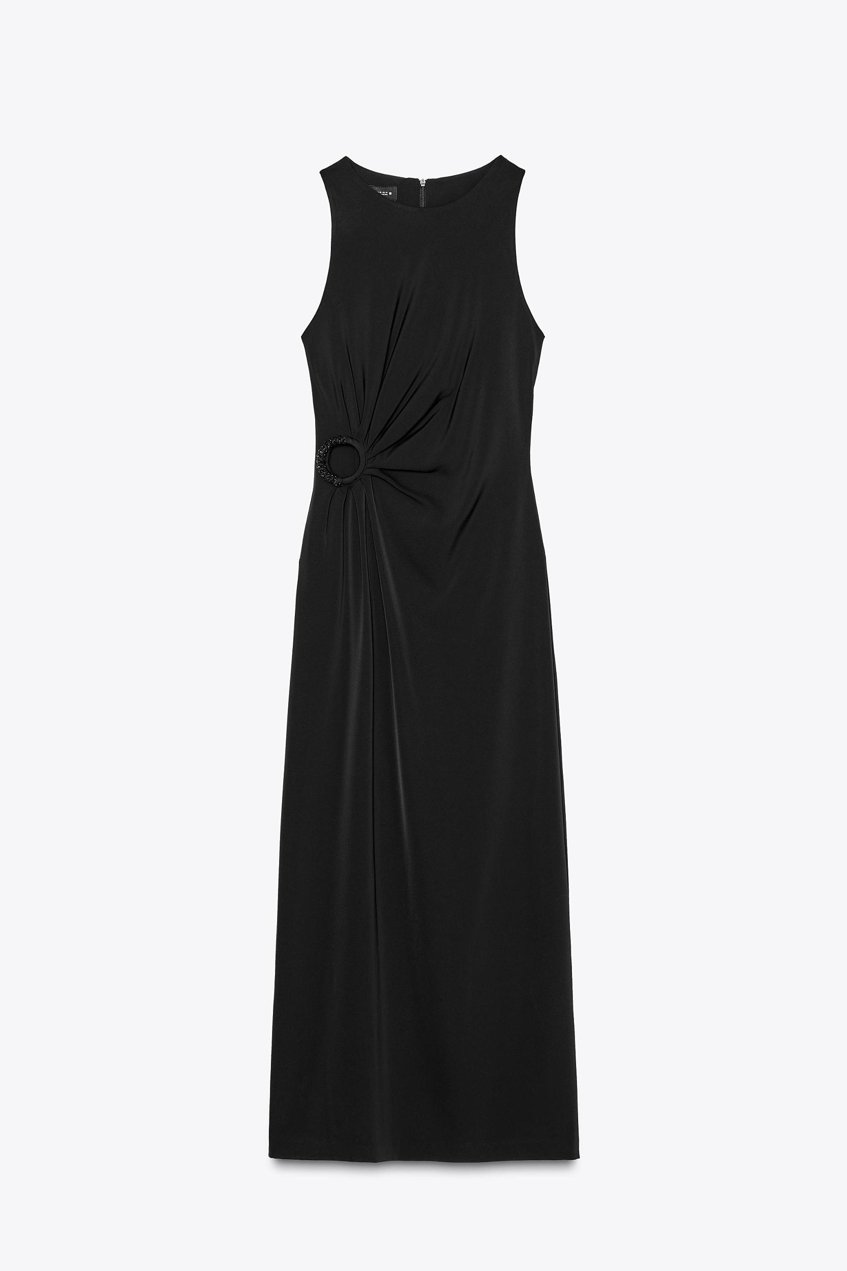 GROMMET WAIST MIDI DRESS Product Image