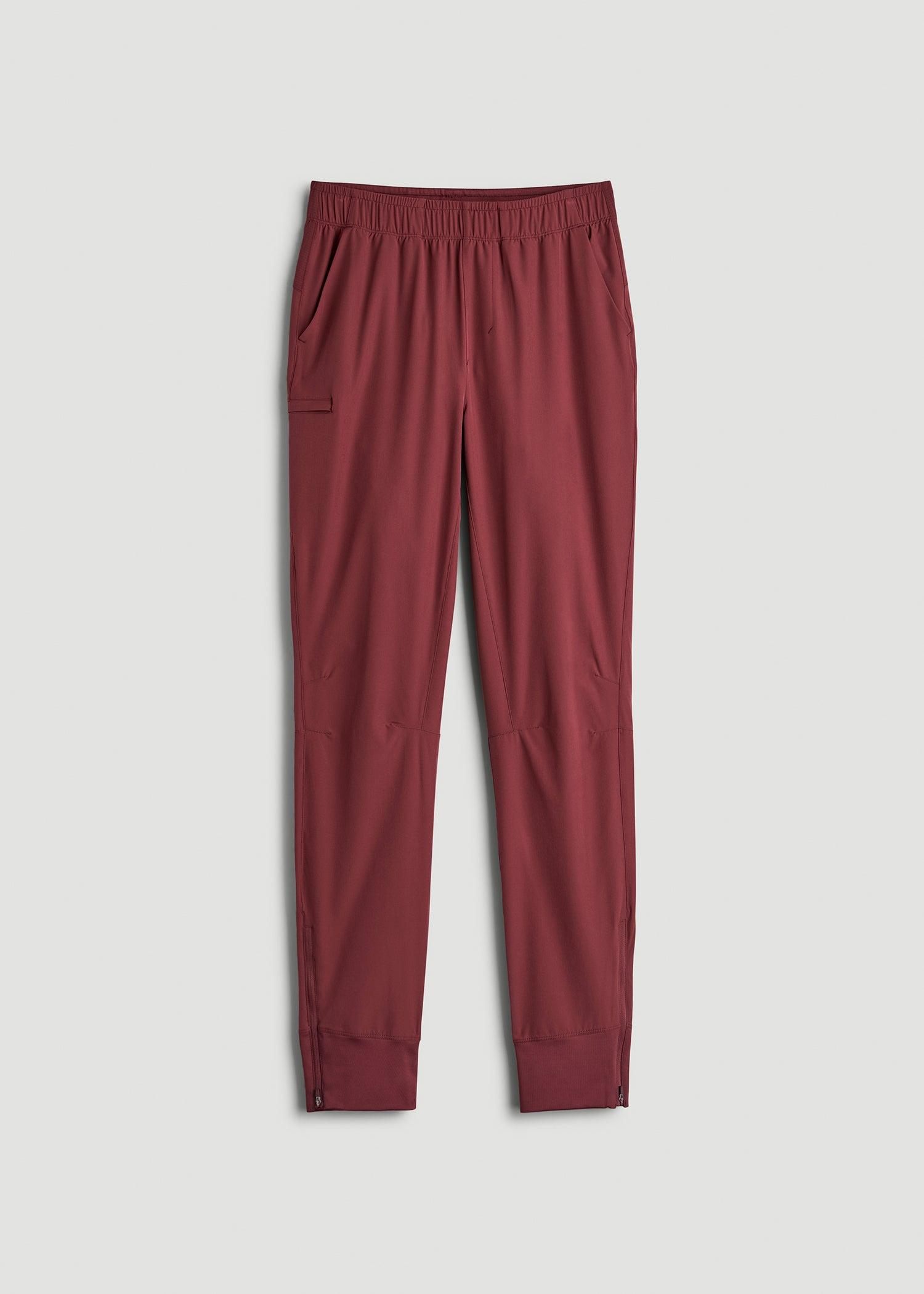 Featherweight Perforated Training Joggers for Tall Men in Oxblood Red Male Product Image