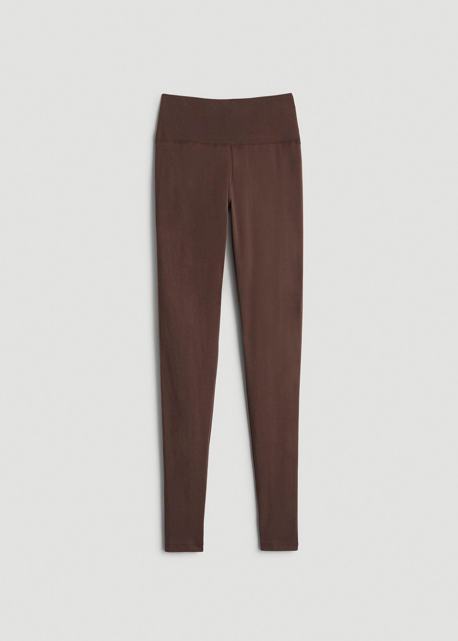 Cotton Leggings for Tall Women in Chocolate Female Product Image
