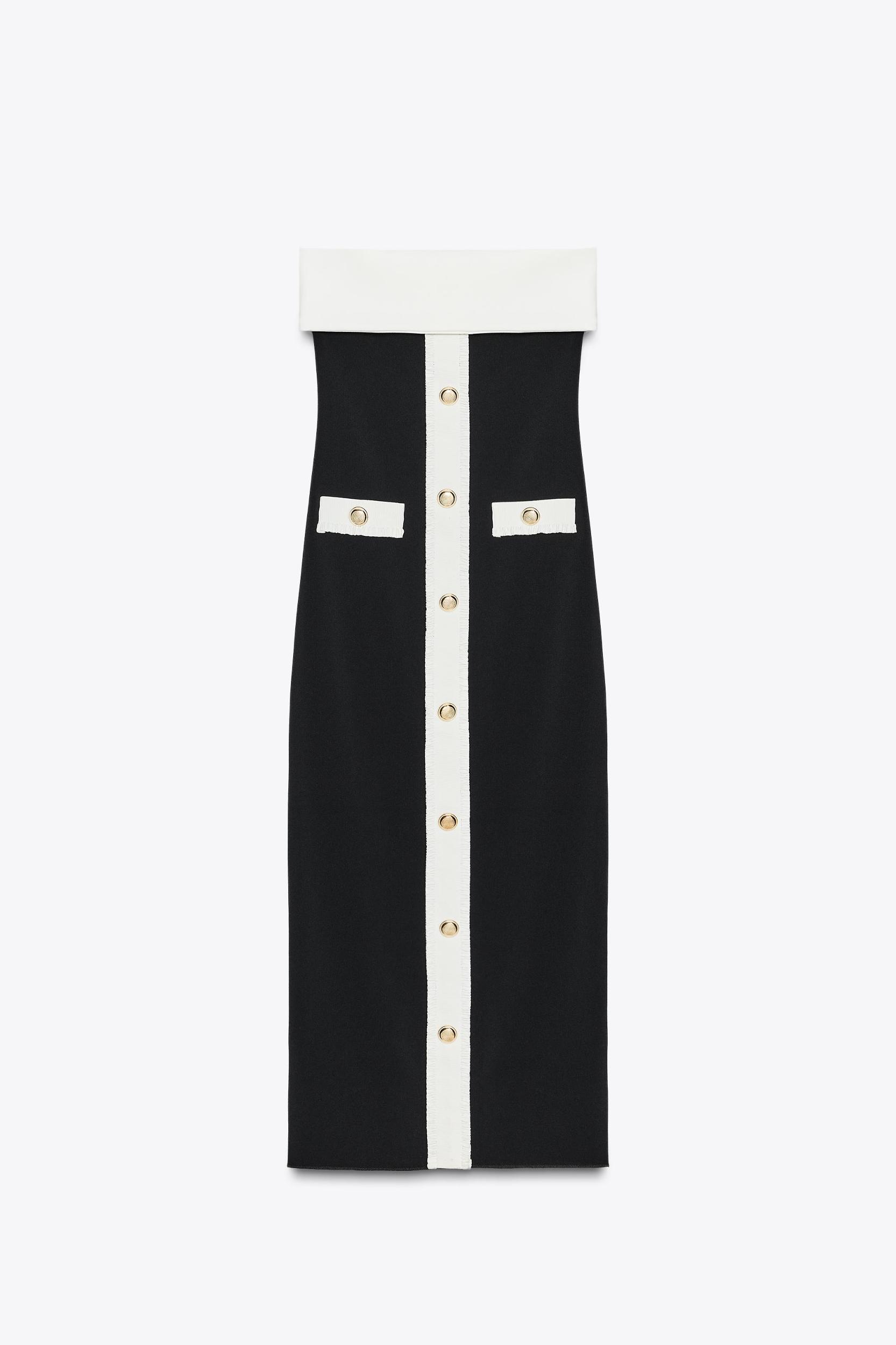 CONTOURING STRETCH BANDEAU DRESS Product Image