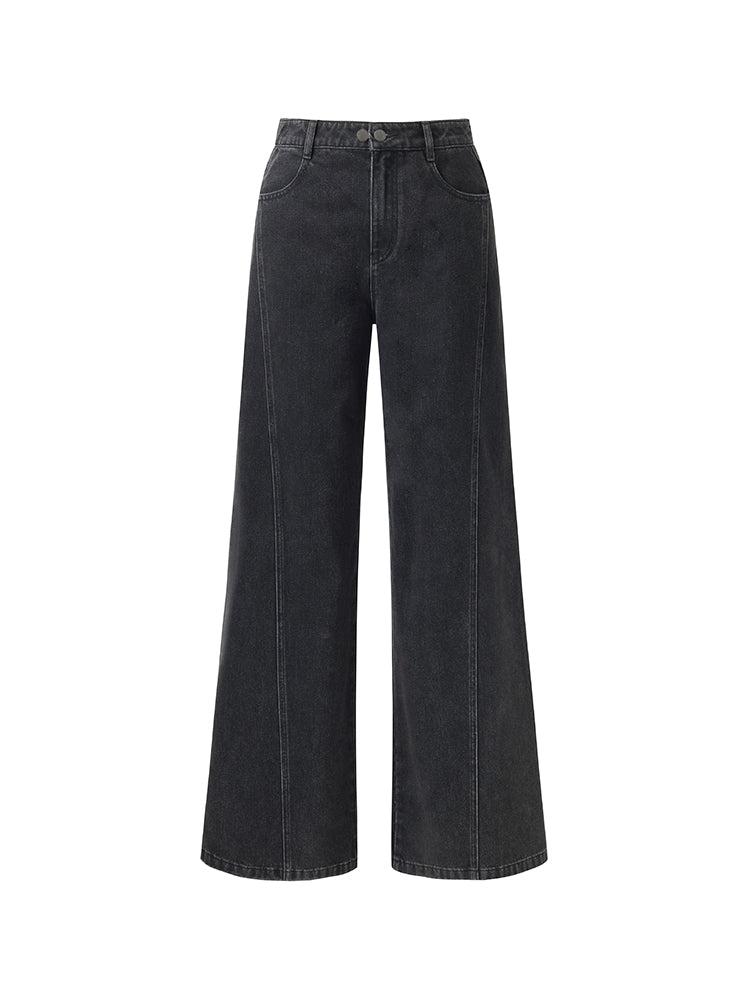 Machine Washable Wool Blend Women Straight Ankle Length Pants Product Image