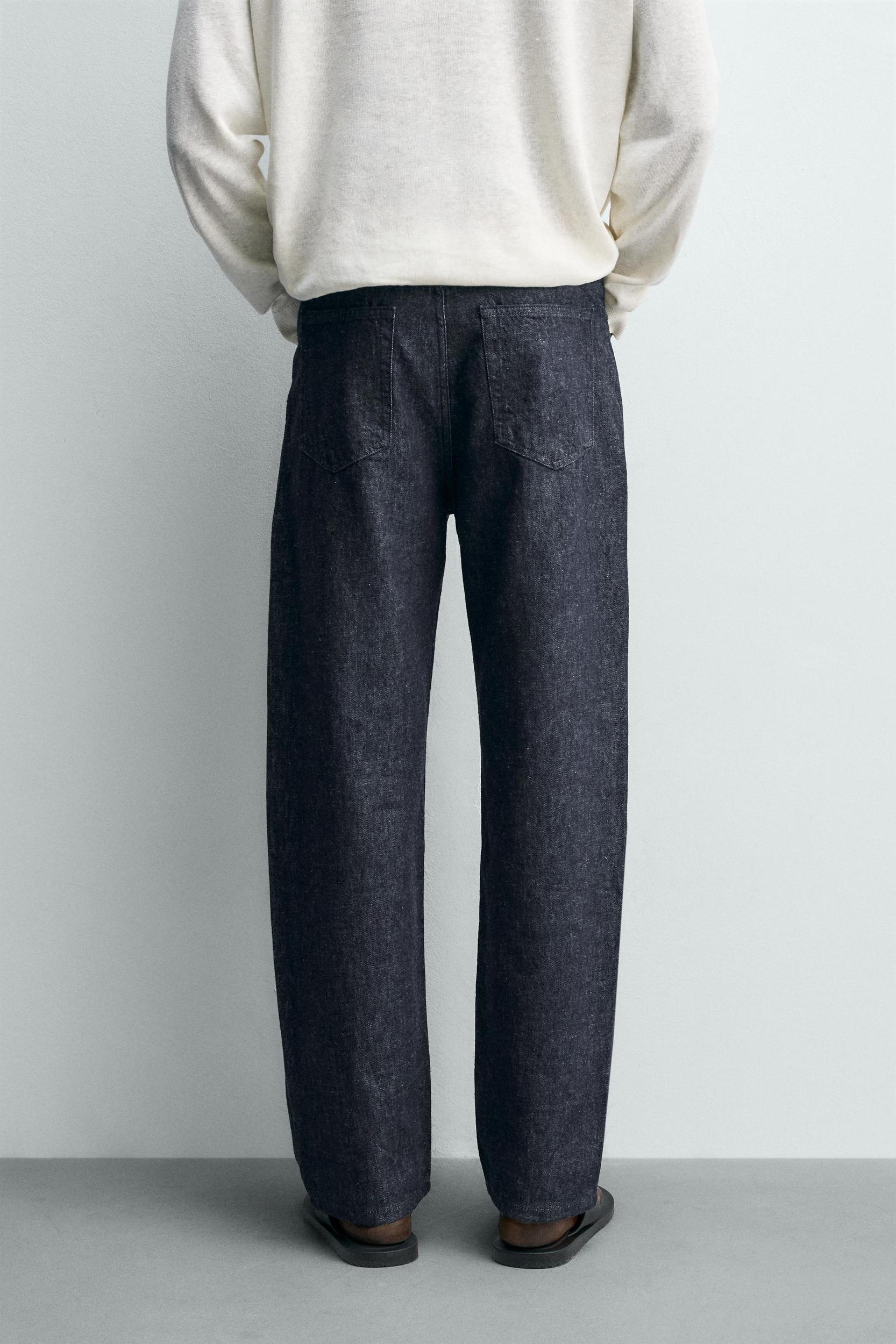 COTTON-HEMP STRAIGHT FIT JEANS Product Image