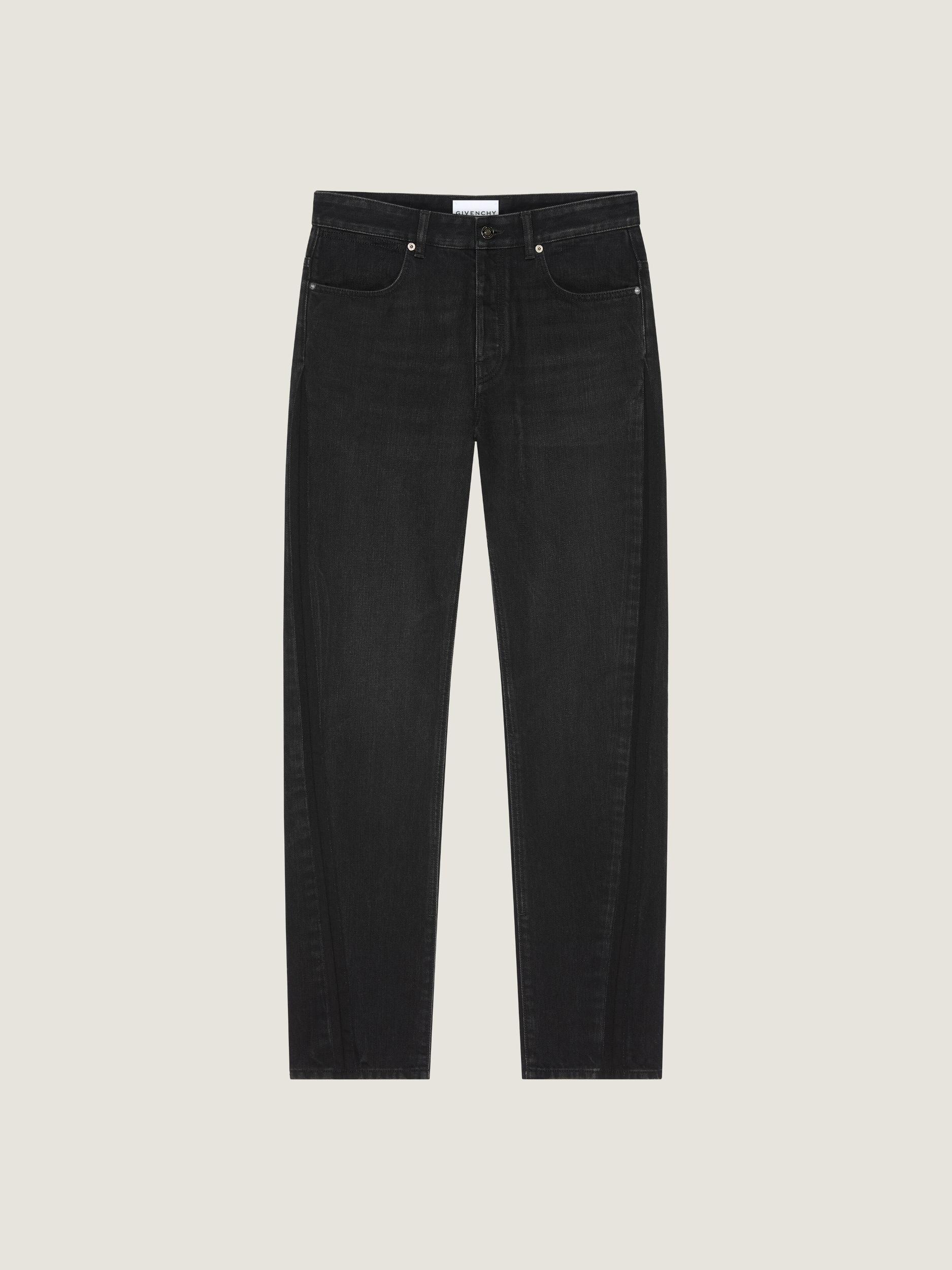 Couture Seam straight fit shadow washed jeans Product Image