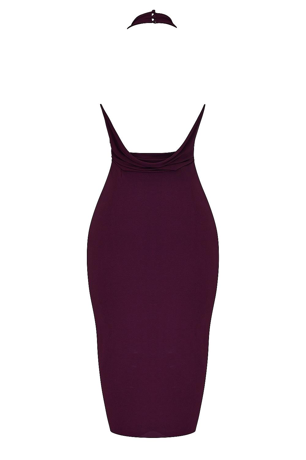 Florentina  merlot draped midi dress Product Image