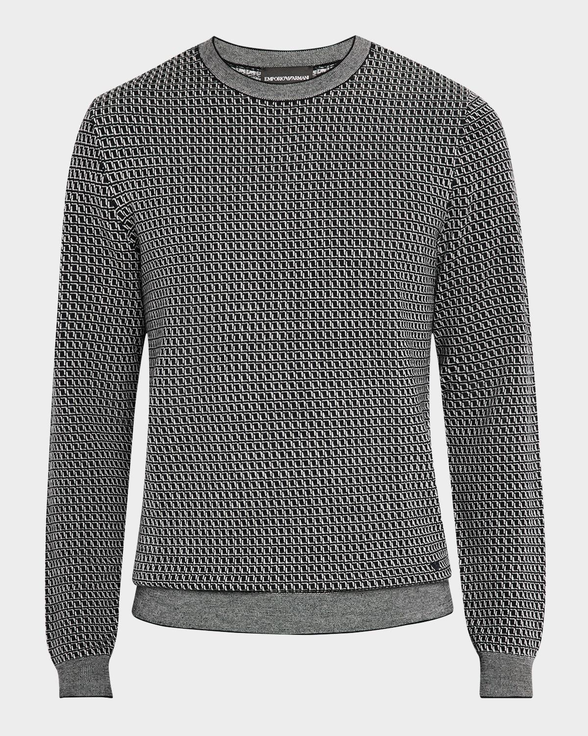 Men's Wool Geometric Crewneck Sweater Product Image