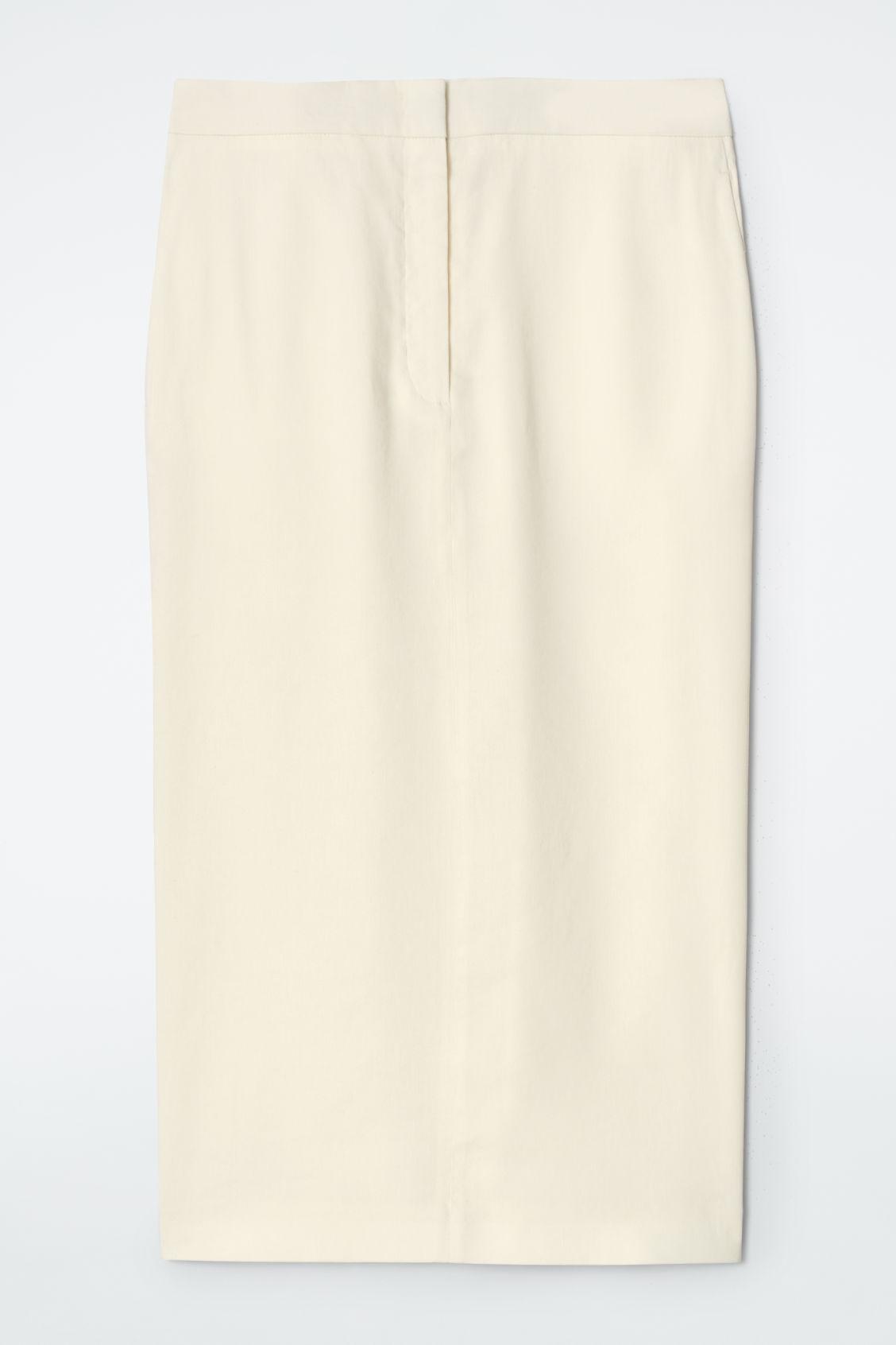 TAILORED LINEN PENCIL SKIRT Product Image
