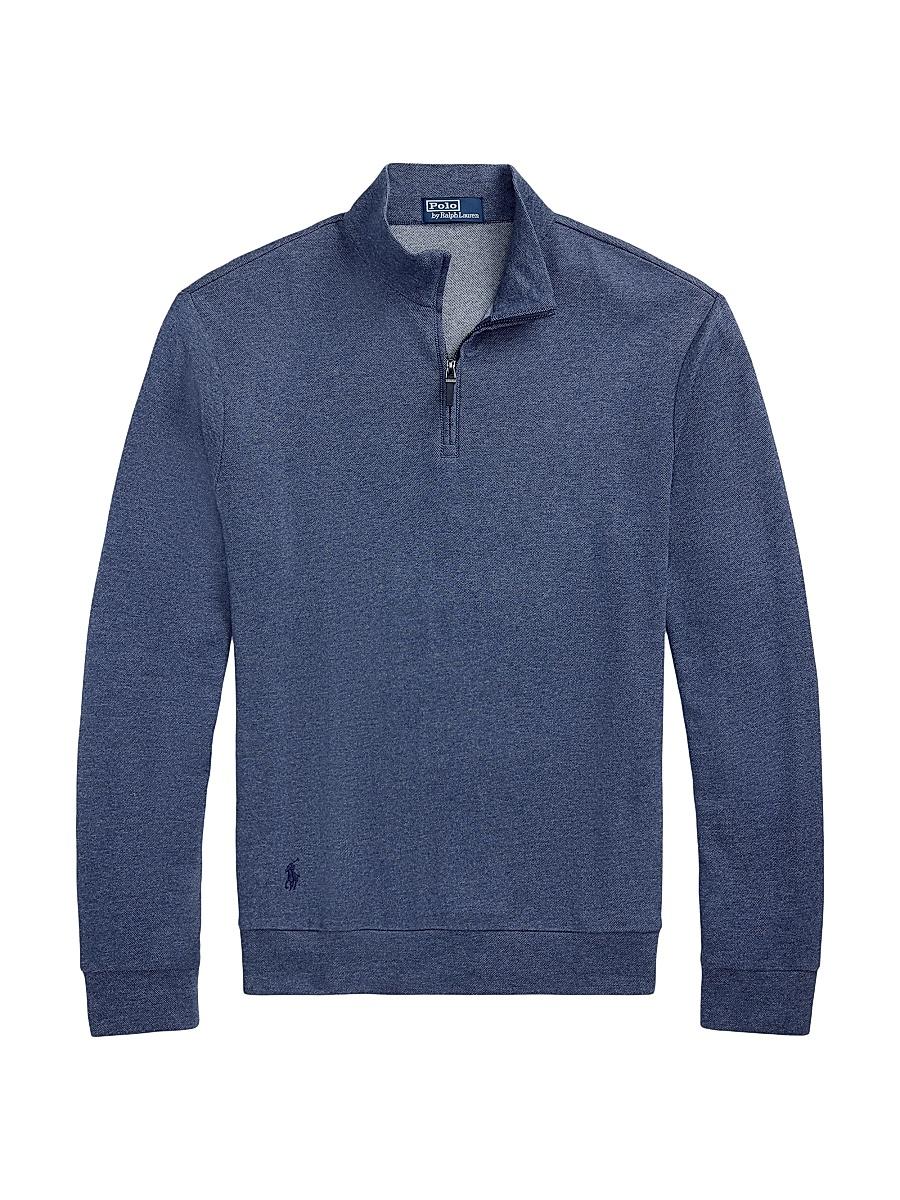 Mens Double-Knit Jacquard Quarter-Zip Sweater Product Image