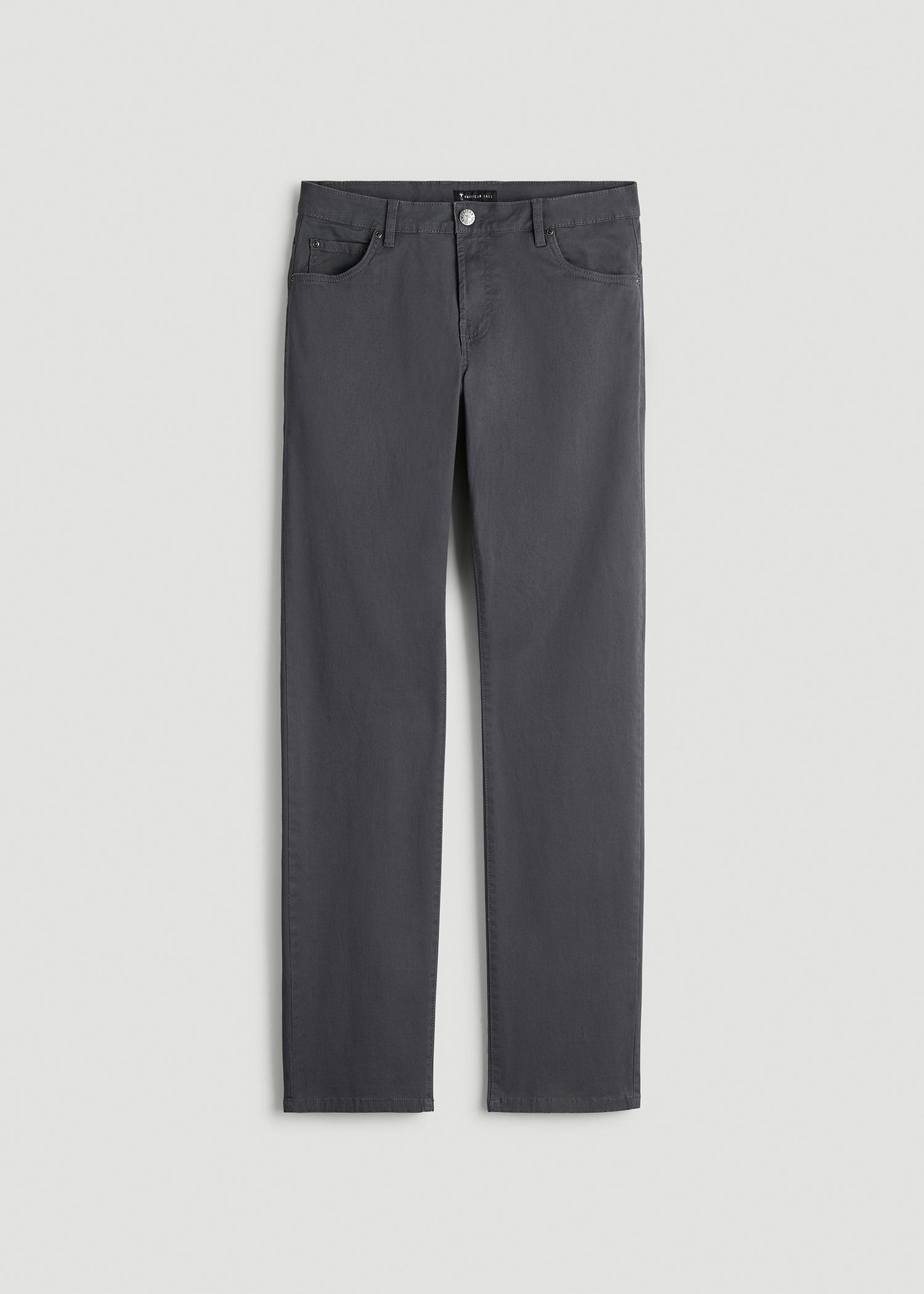 Carman TAPERED Fit Five Pocket Pants for Tall Men in Pebble Grey Male Product Image