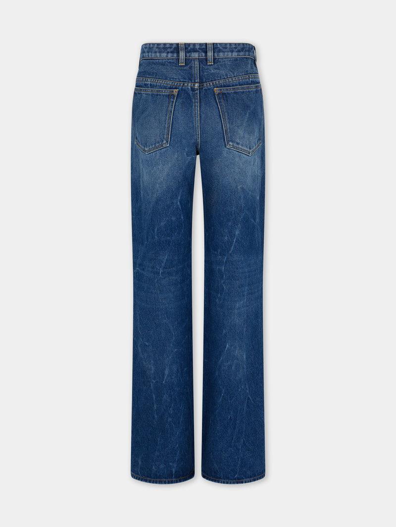BAGGY JEANS IN DARK WASHED DENIM Product Image