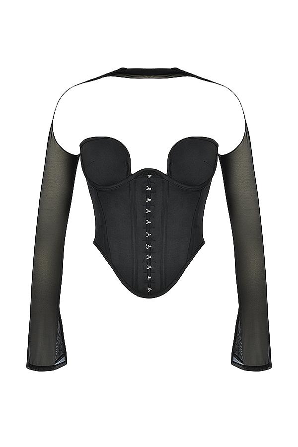 Mina  black structured corset - sale Product Image