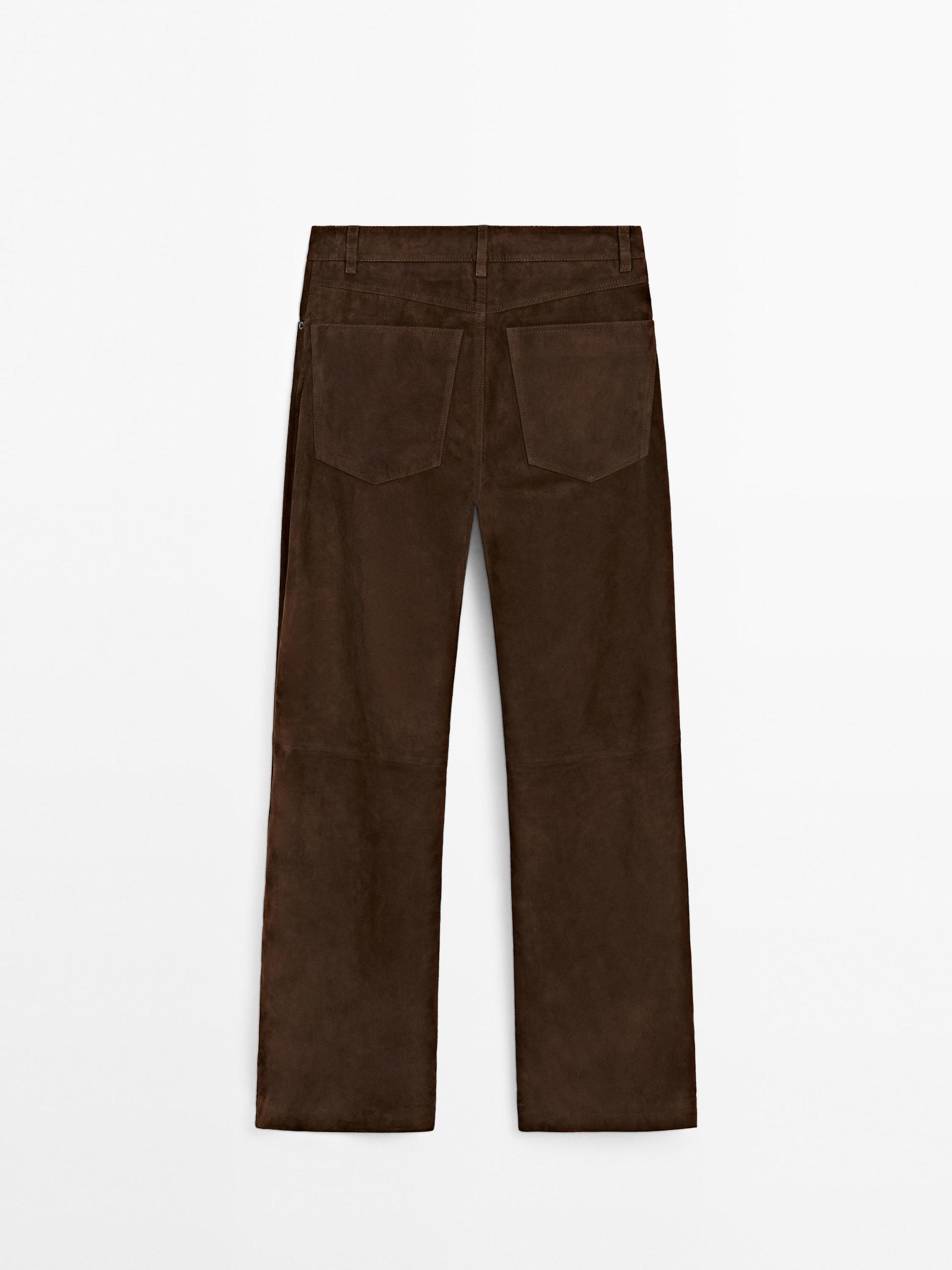 Suede leather trousers Product Image