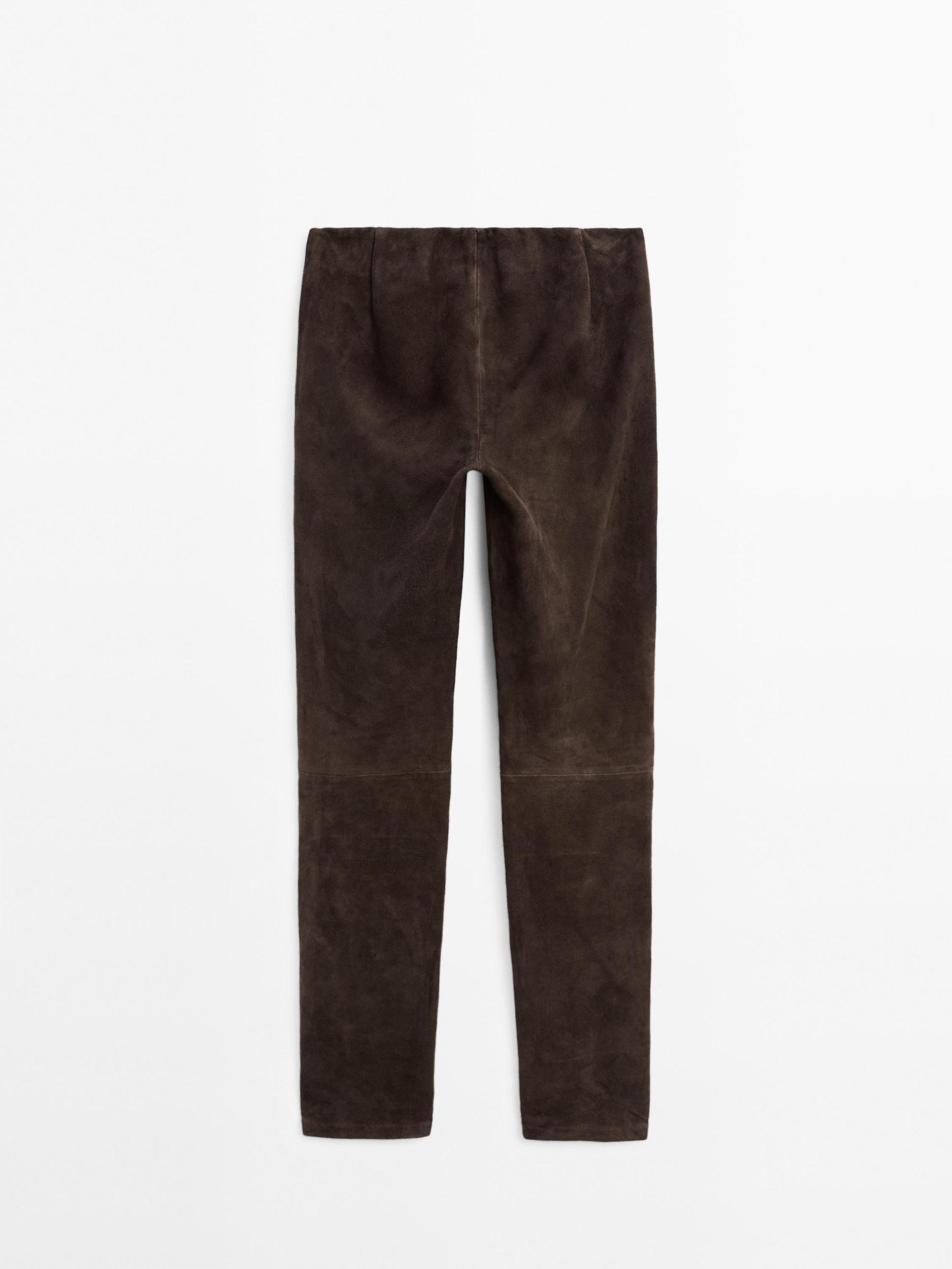 Suede leather leggings Product Image