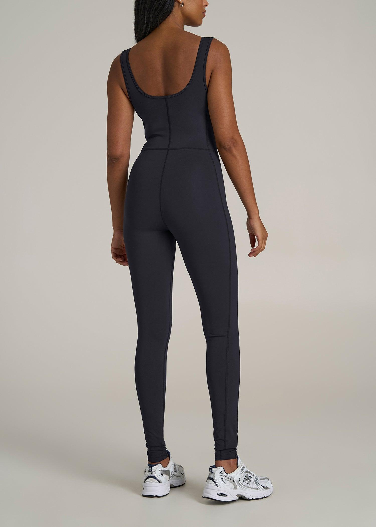 Balance Scoop Neck Jumpsuit for Tall Women in Black Female Product Image