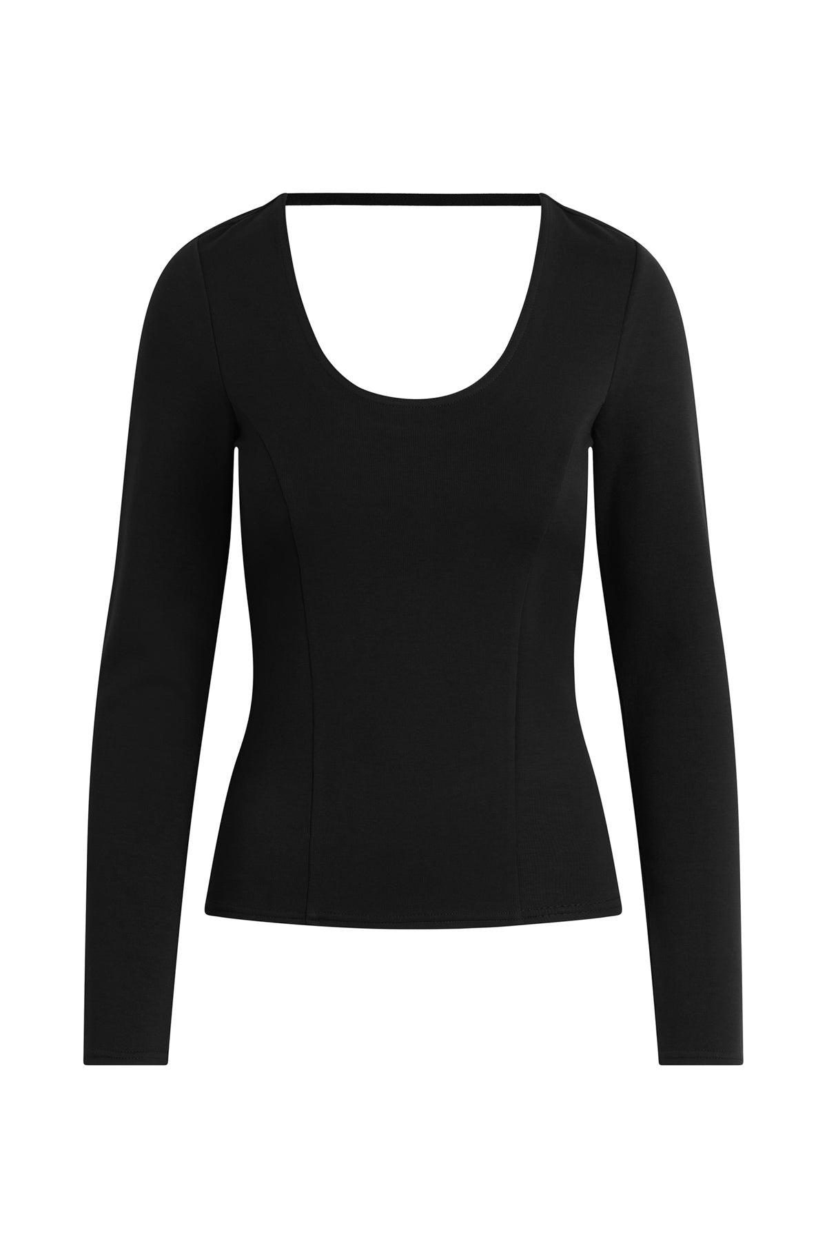 Long Sleeve Scoop Neck Top Female Product Image