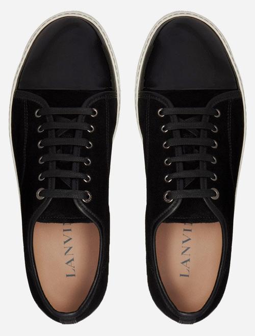 Black DBB1 Suede & Patent Leather Sneakers Product Image