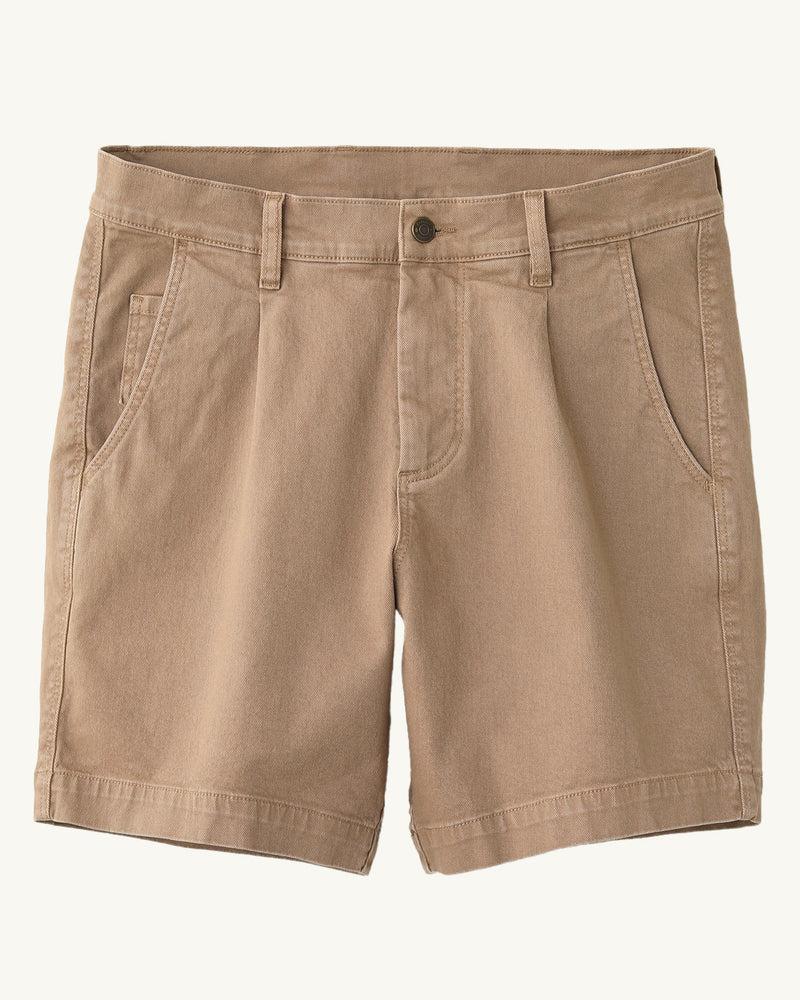 Heavy Twill Pleated Short - Grey Product Image