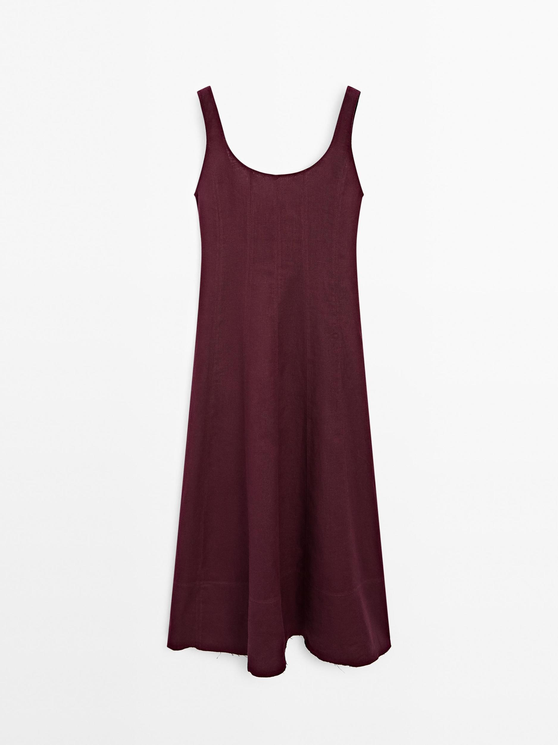 Long flowing 100% linen dress Product Image