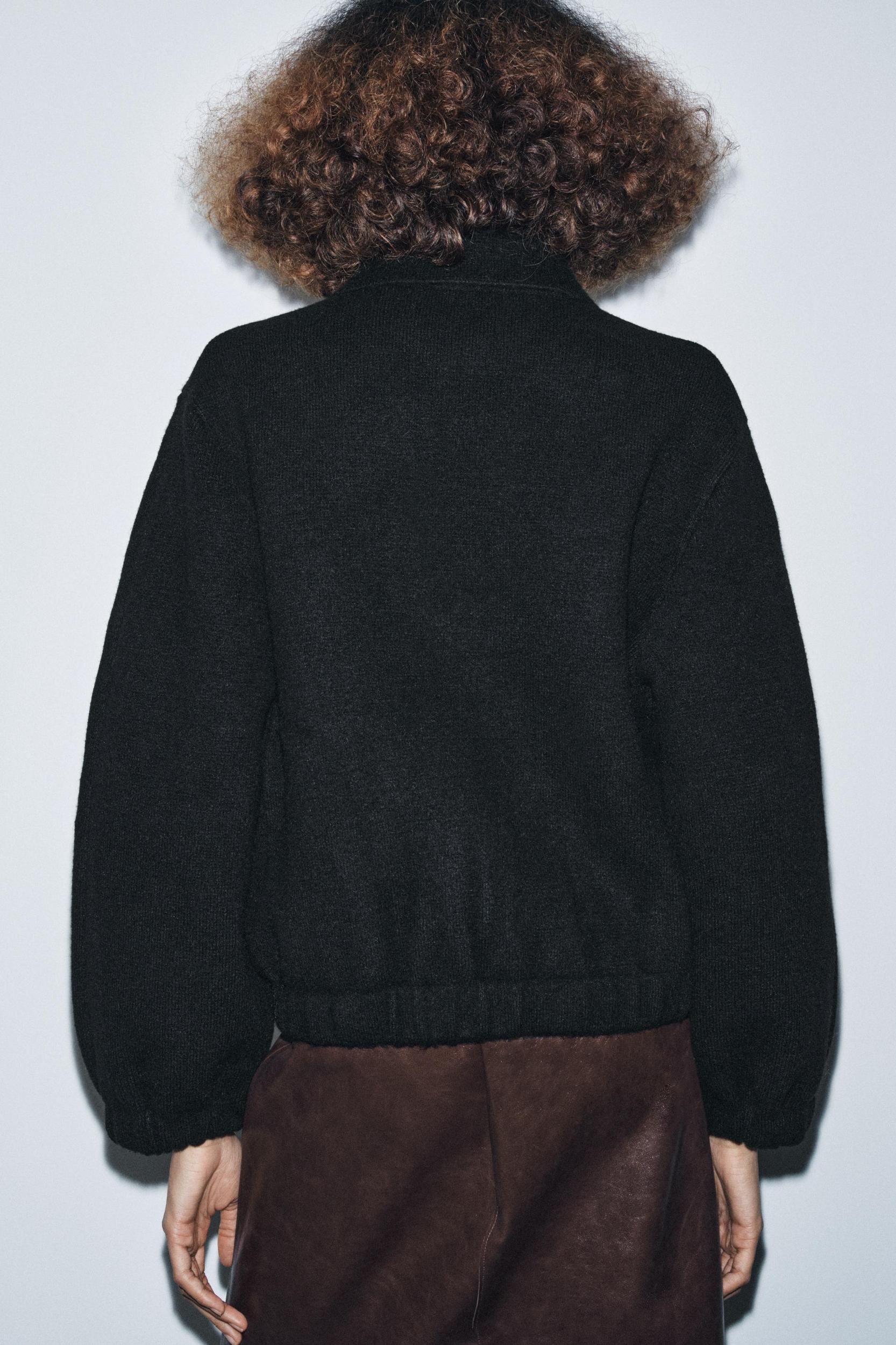 Khaki Exaggerated Collar Shell Puffer Jacket Product Image