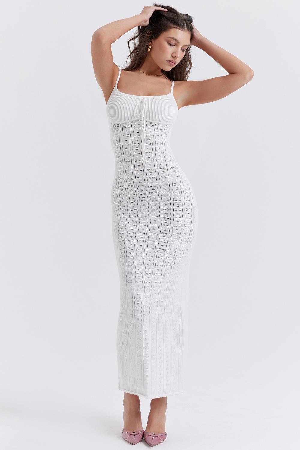 Myla  white knit maxi dress Product Image