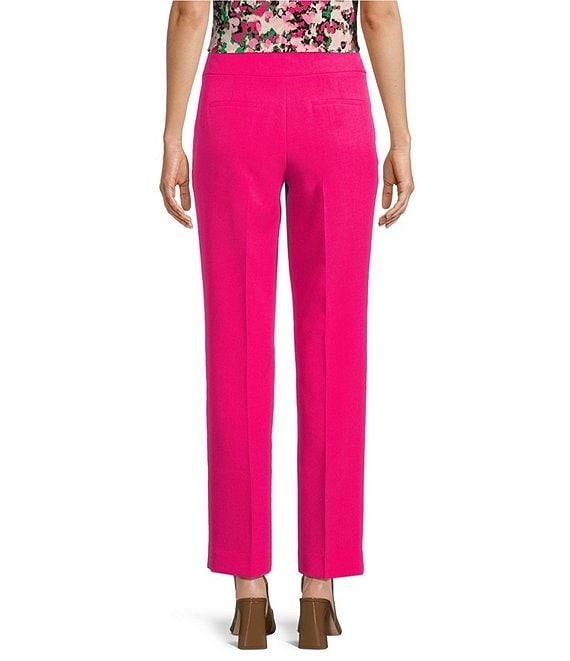 Kasper Stretch Crepe Fly Front Slim Pants Product Image