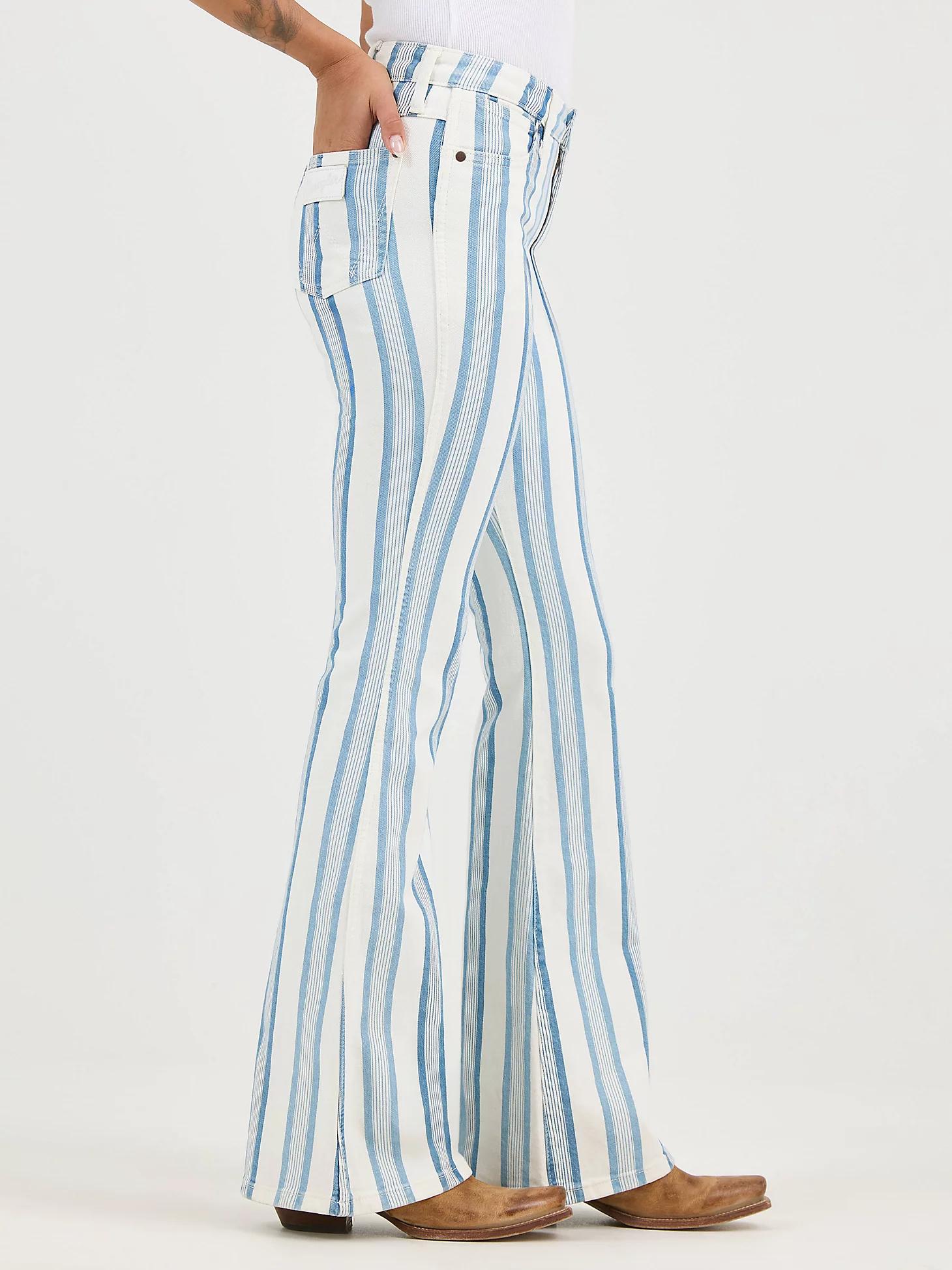 Women's Wrangler Retro® Striped Bailey High Rise Flare Jean in Gabby Product Image