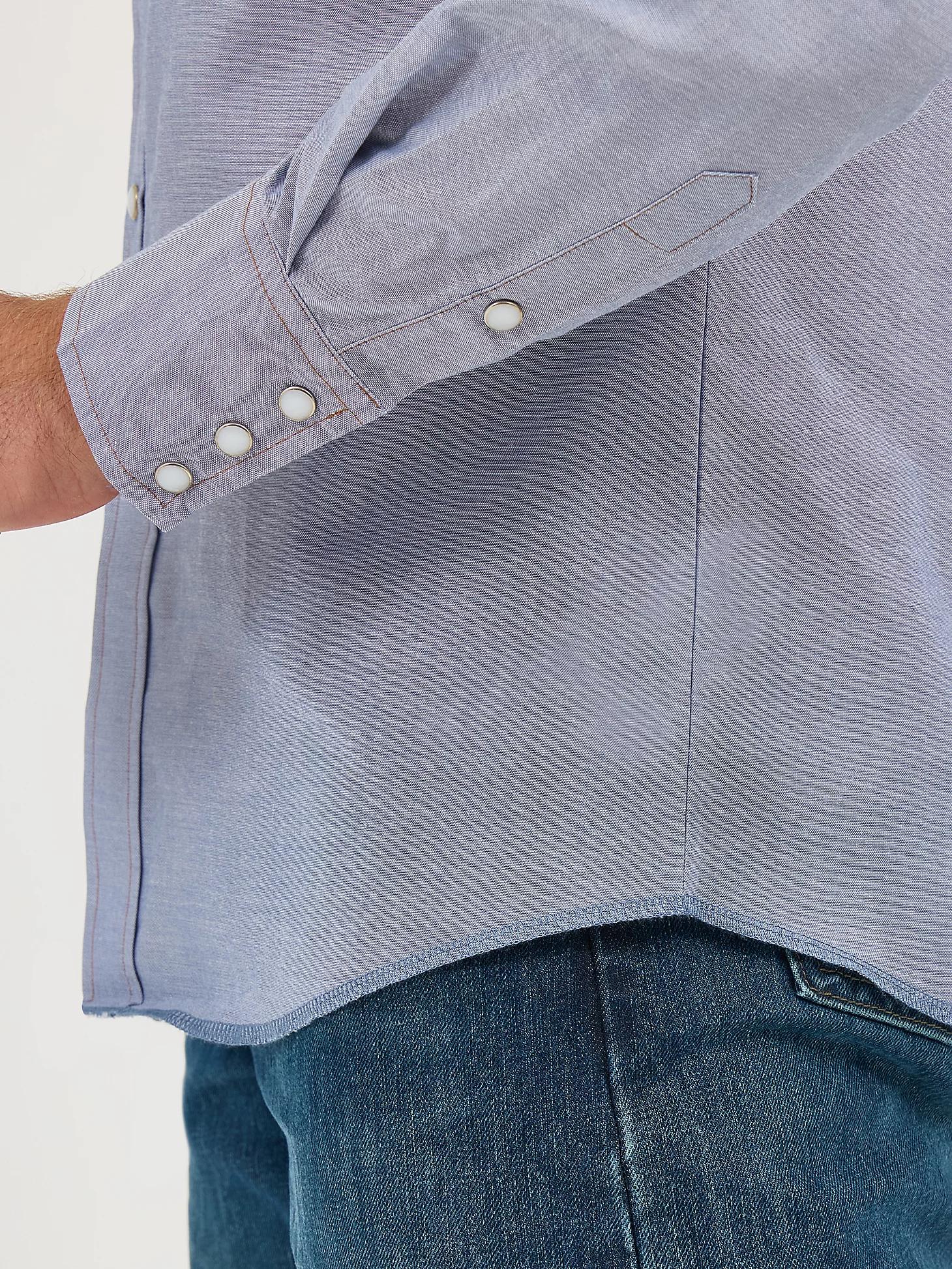 Cowboy Cut® Work Western Rigid Denim Long Sleeve Shirt | Men's SHIRTS | Wrangler® Product Image