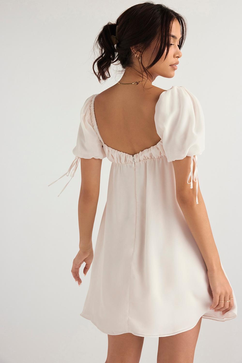 Princess  ivory georgette mini dress - sale Product Image