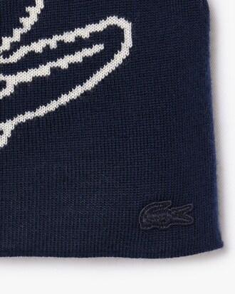 Wool Jacquard Crocodile Beanie Product Image