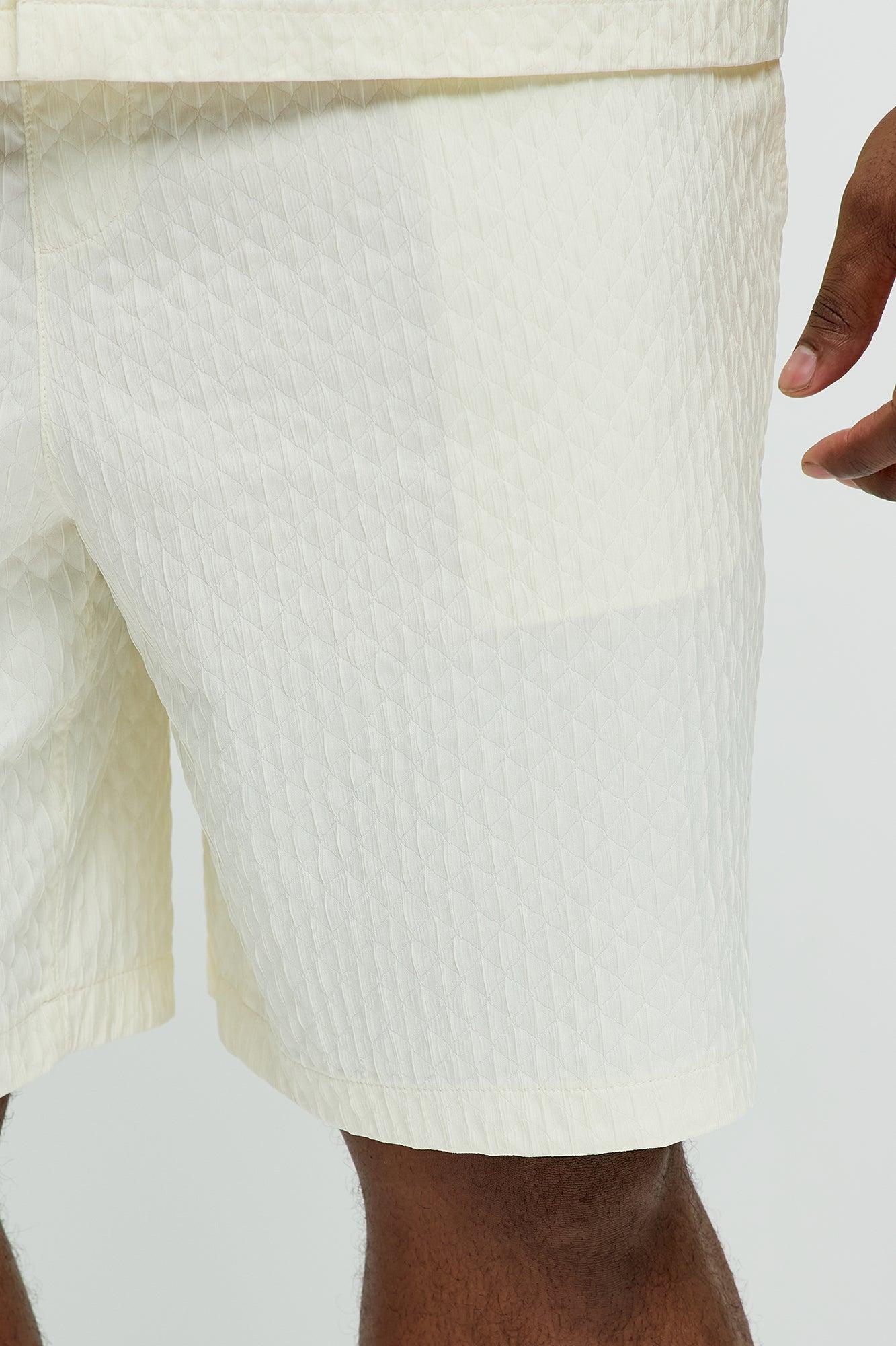 Mounce Textured Shorts - Off White Product Image